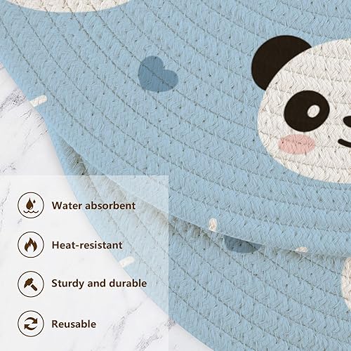 Miniatura 3 de Juego de 3 salvamanteles para platos calientes de 15 pulgadas, tejido de hilo de algodón resistente al calor, almohadillas calientes para olla de