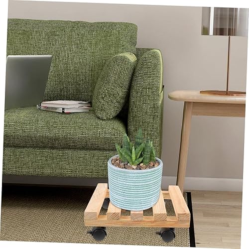 Miniatura 2 de GANAZONO Soporte para plantas de alta resistencia, soporte para plantas al aire libre, 1 unidad, soporte de madera para flores pequeñas, organizador