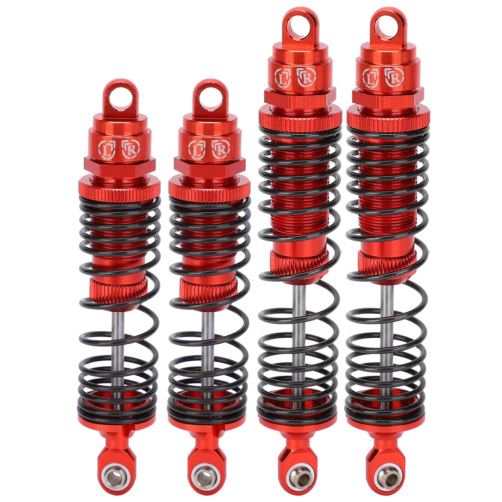 Metalowy przedni i tylny amortyzator RC do samochodów TRAXXAS 1/10 RC (Red)