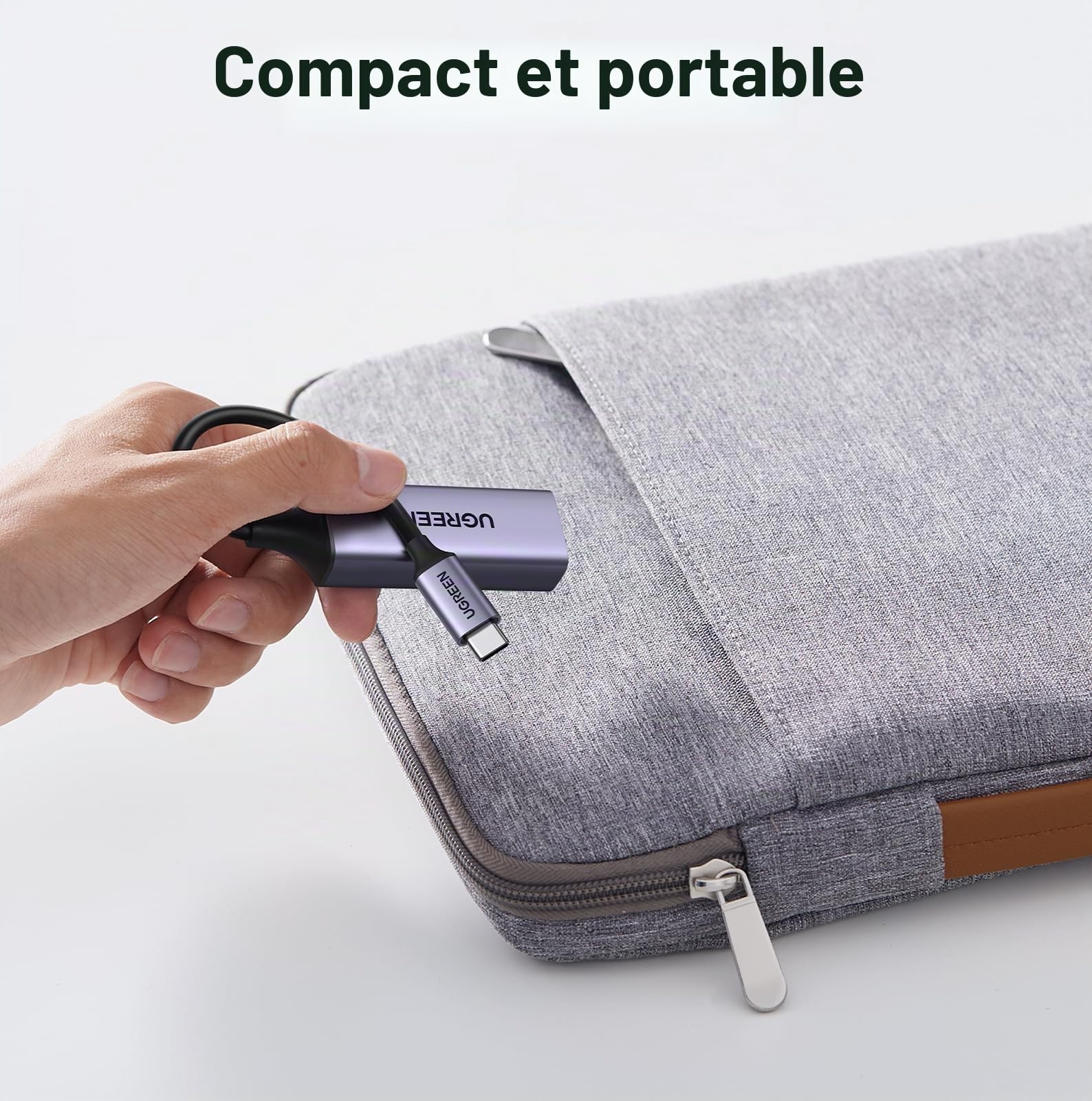 UGREEN Adaptateur USB C Ethernet Gigabit Thunderbolt vers RJ45 Réseau LAN 1Gbps Gris
