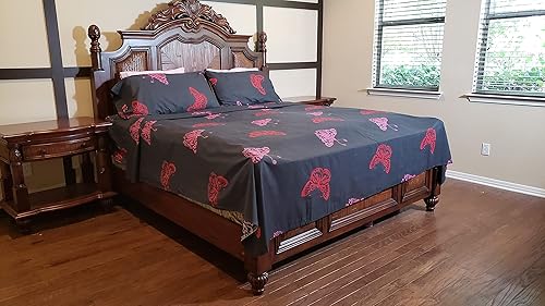 Dream Libery Linens - Sábana de cama ligera y súper suave tamaño King y matrimonial (4 piezas y 6 piezas) (4 piezas, amarillo, blanco, verde y negro