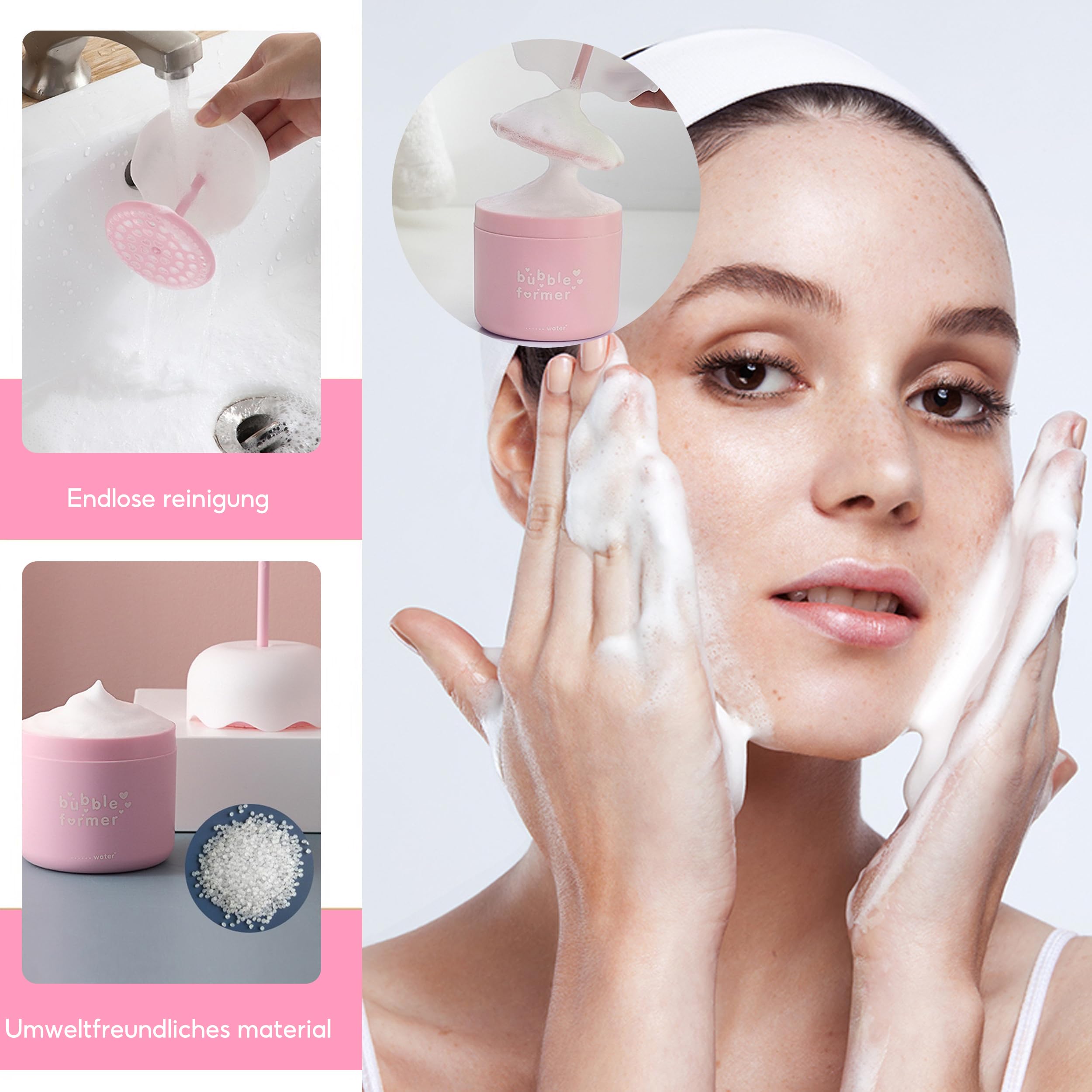 Tazza Schiumogena per Detergente Viso, Creatore di Schiuma, Schiumatore per Skincare da Viaggio, Dispenser di Schiuma per Detergente Viso per Lavaggio del Viso e Doccia