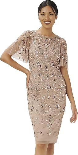 Miniatura 4 de Adrianna Papell Vestido corto con cuentas para mujer