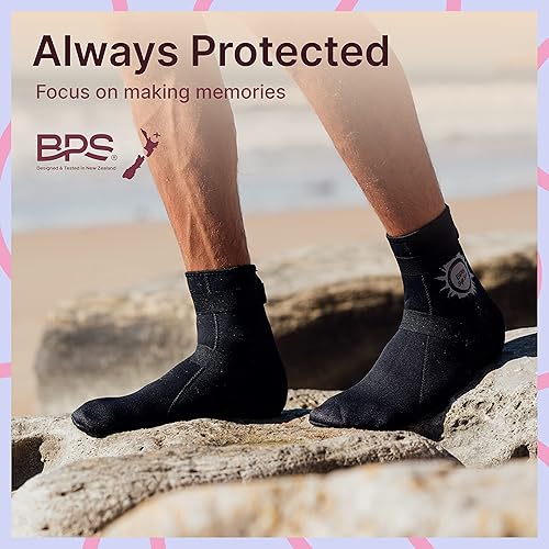 Miniatura 7 de BPS Nueva Zelanda - Calcetines de neopreno antideslizantes de 0.118 in para playa, actividades acuáticas, buceo, surf, traje de neopreno