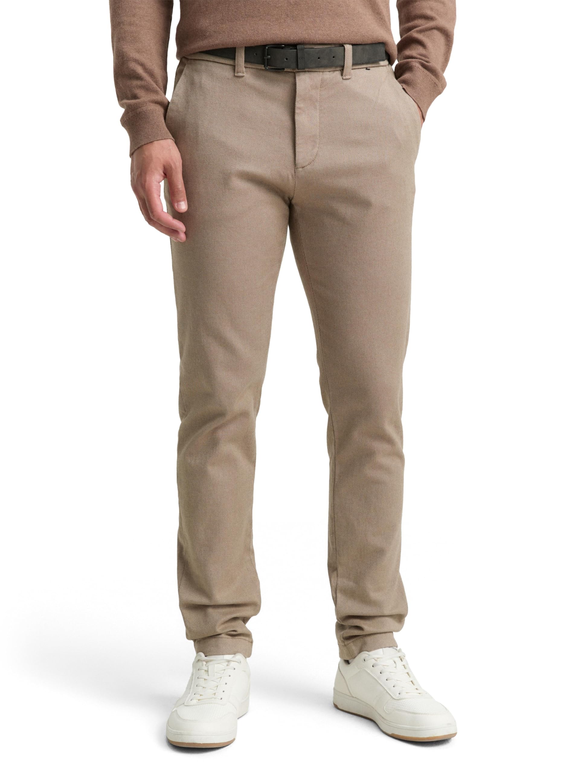 Tom Tailor Herren Slim Fit Stretch Chino Hose mit Gürtel 1037653