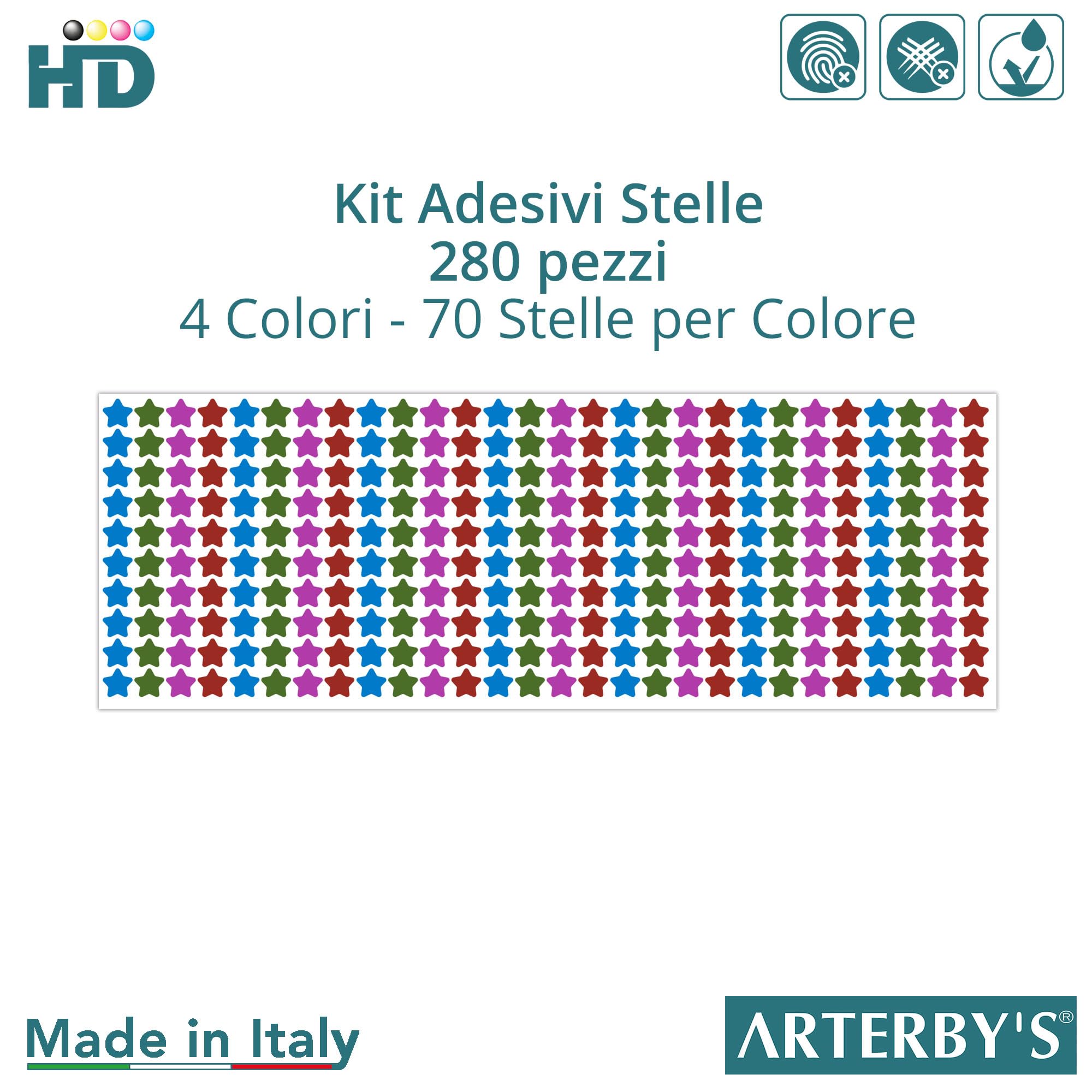 Arterby's® - Tabella delle Ricompense – 25 Fogli A4 in Cartoncino Rigido ECO e 280 Adesivi Stelle 4 Colori – Tabellone Attività Risultati Motivare Psicomotricità Bambini (Italiano, SUPEREROI - COL001)