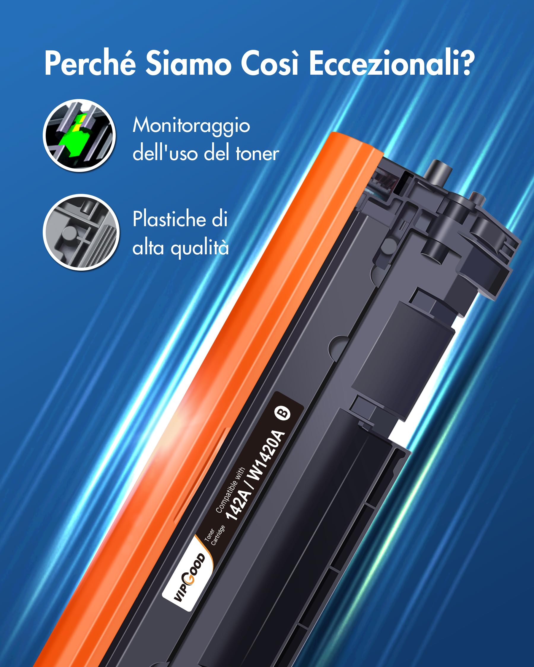 Toner Compatibile VIPGOOD 142A W1420A Con Chip Per HP LaserJet Pro M110w M140w E M139w, Resa 950 Pagine