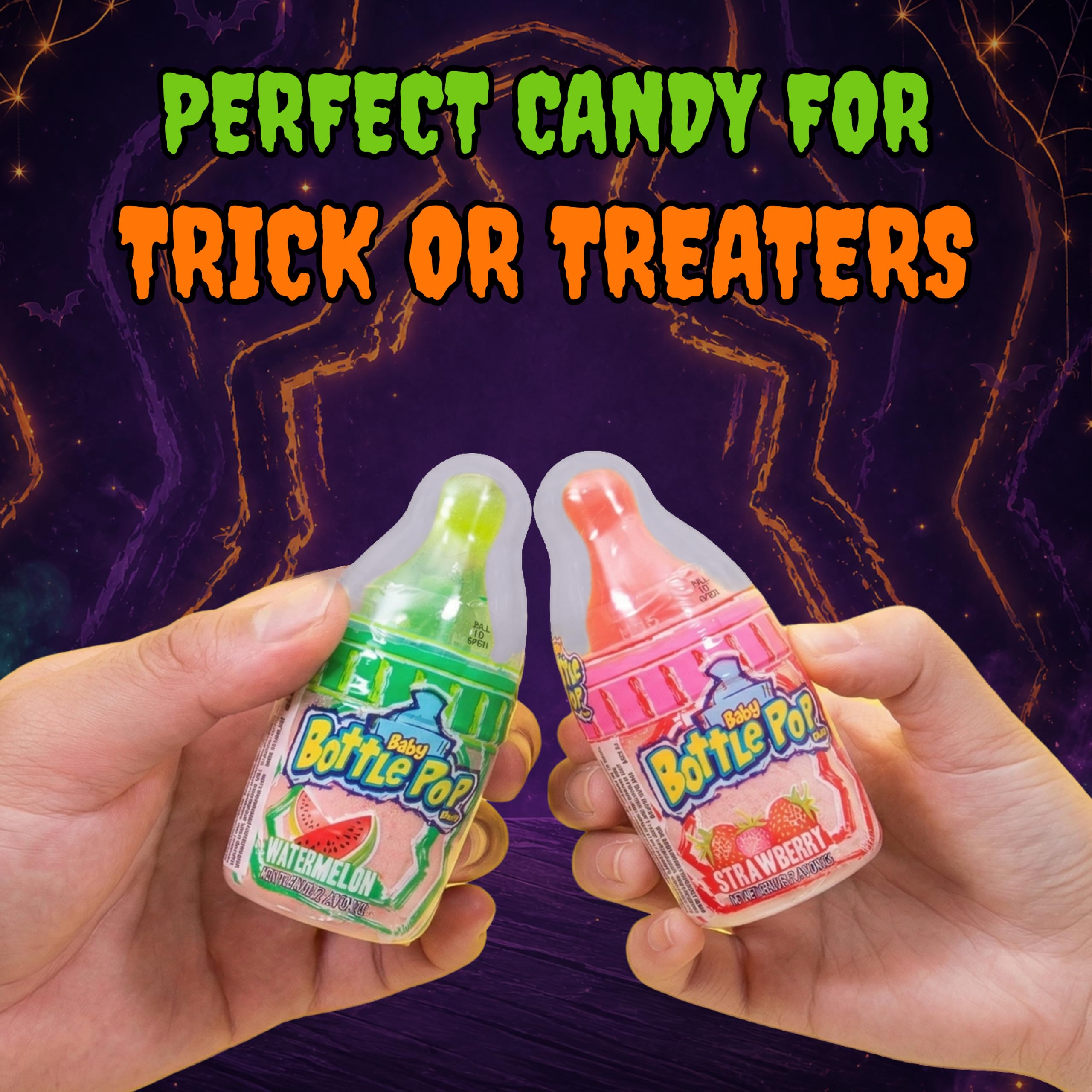 Baby Bottle Pop Back to School Bulk Variety Party Pack – 10 Stück einzeln verpackte Lutscher mit Puderzucker-Dip in verschiedenen fruchtigen Geschmacksrichtungen – lustige Süßigkeiten/Zubehör für