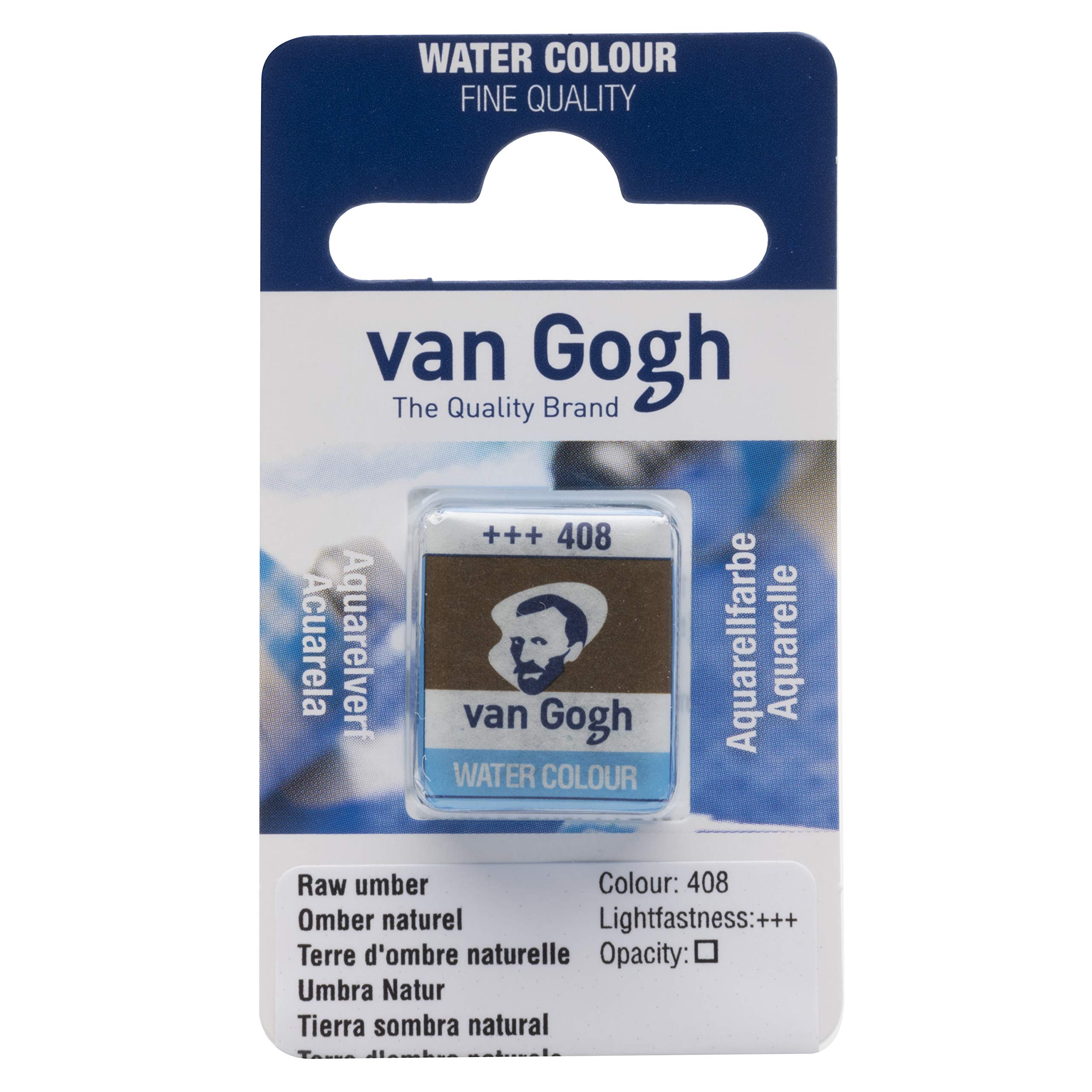 Van Gogh Watercolour Paint, Half Pan, Raw Umber 408