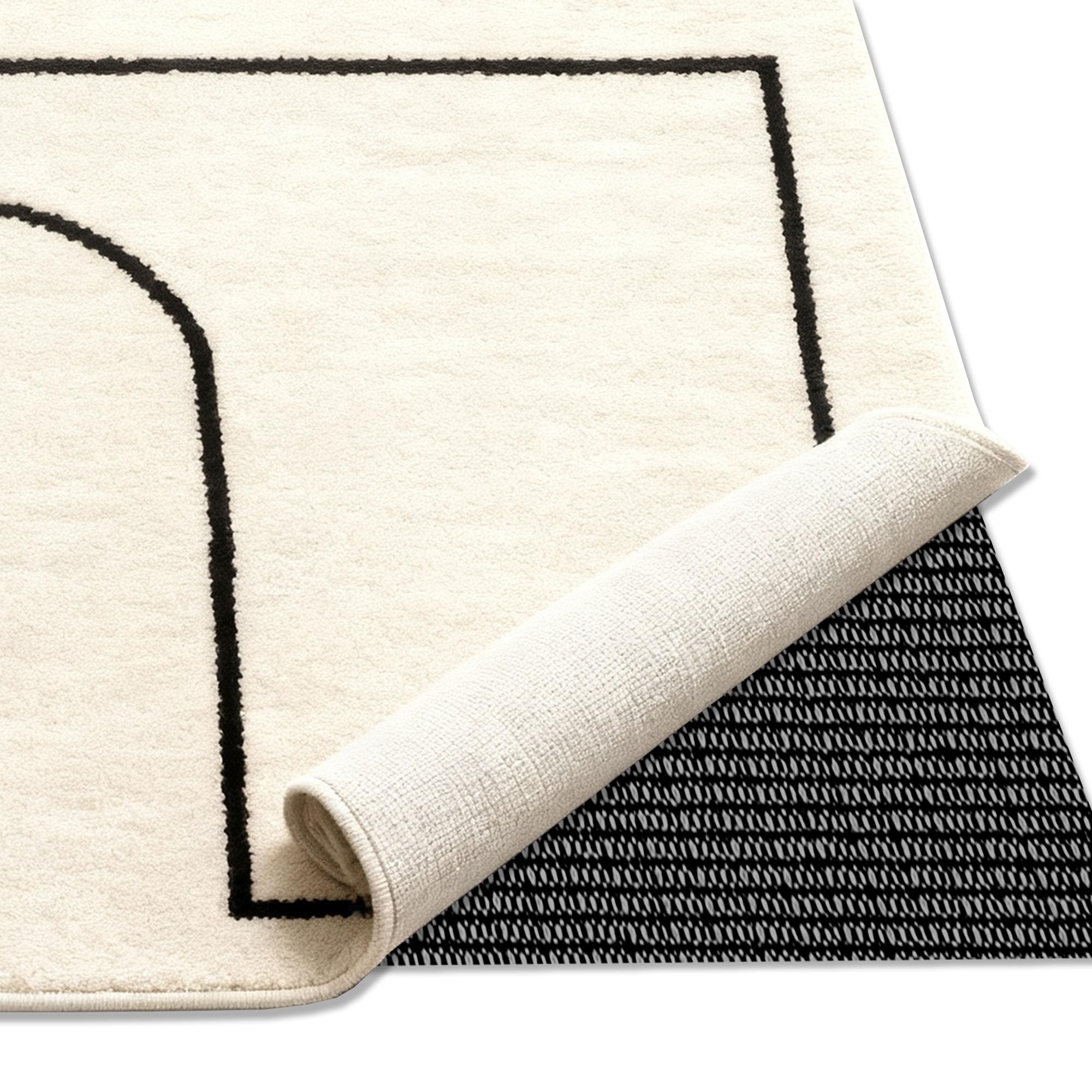 Sottotappeto Antiscivolo 195 x 200 cm Antiscivolo Tappetino Adattabile Tagliandolo PVC Impermeabile per Cassetto Bagagliaio Auto Cucina, Nero