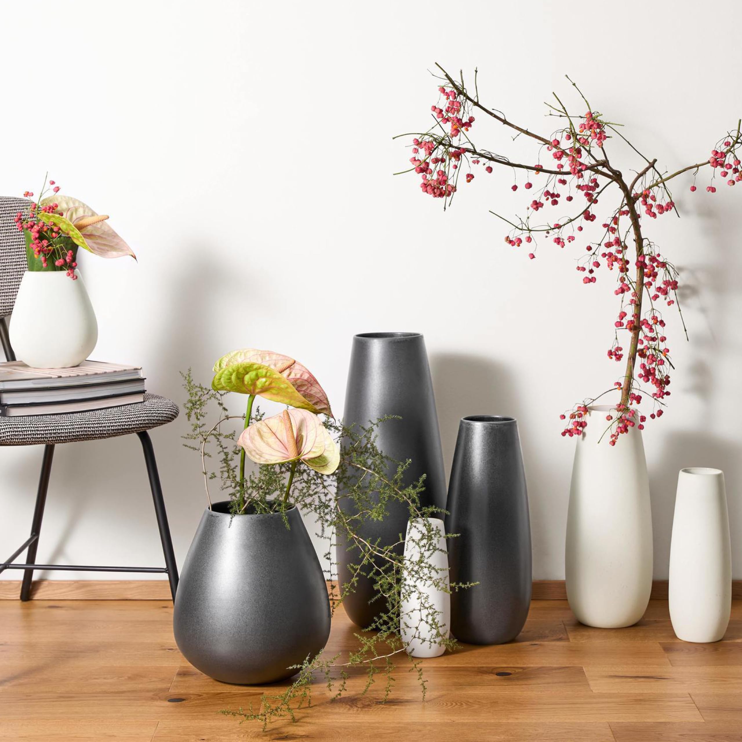 Amazon.co.jp: ASA 陶器 フラワーベース オブジェ 高さ32cm Ease Vase