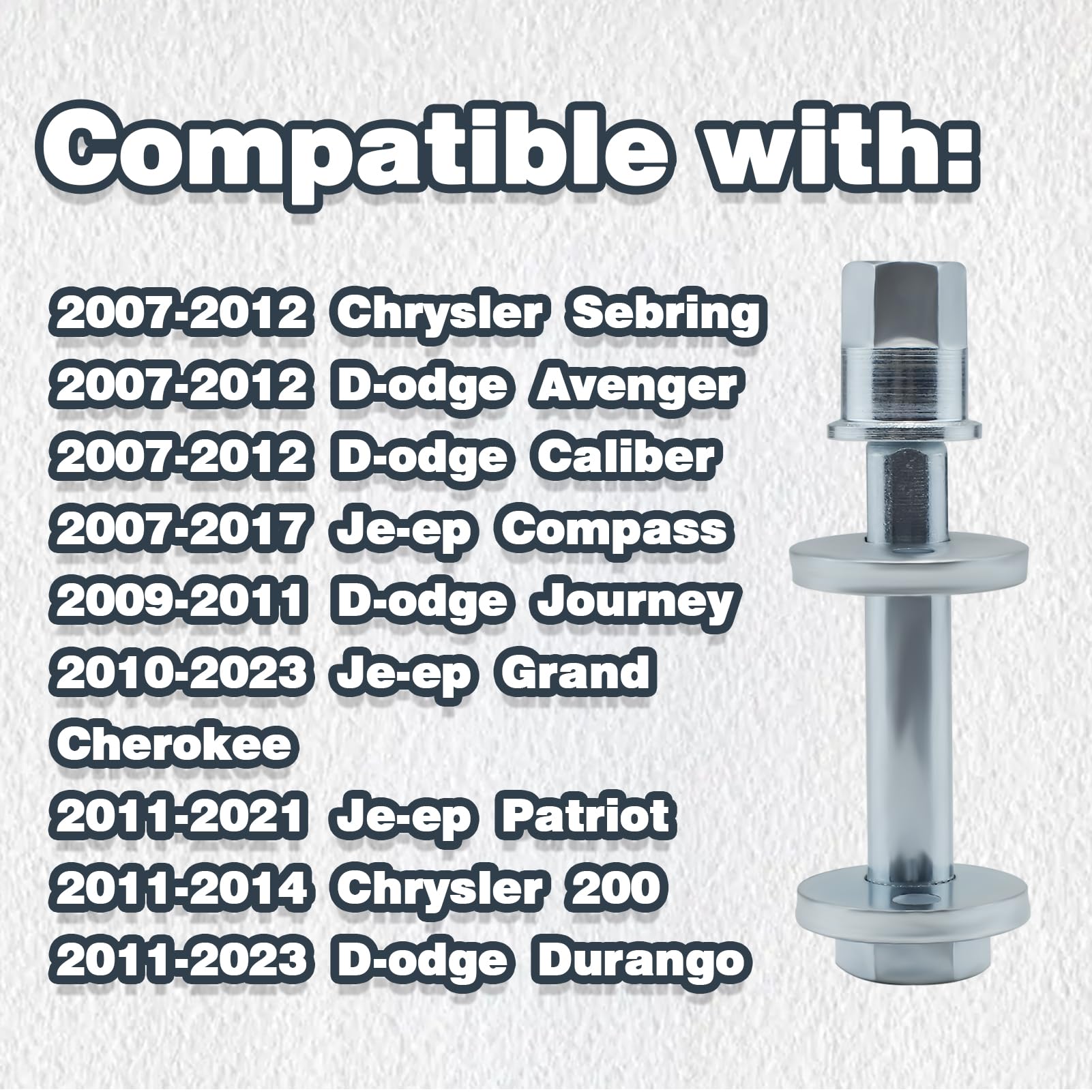 2Pcs Rear Toe Link Alignment Bolts Kit For Chrysler Sebring