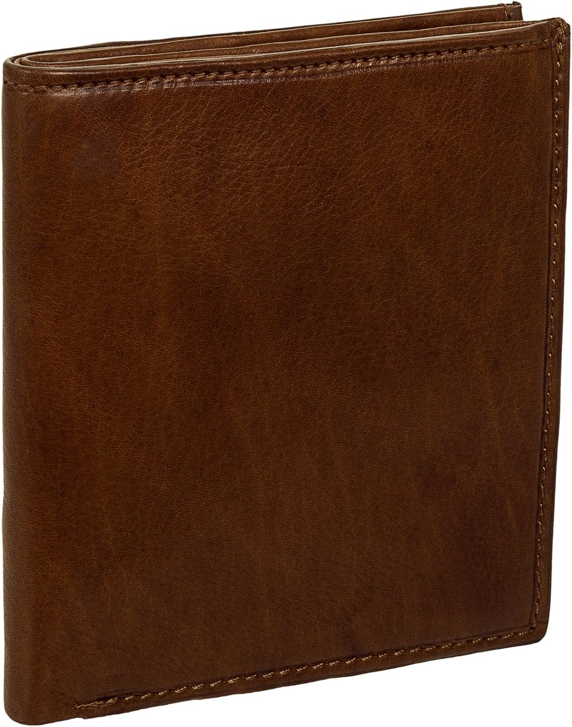 Paul & Taylor Men's Leather Big Hipster Bifold Wallet (British Brown)