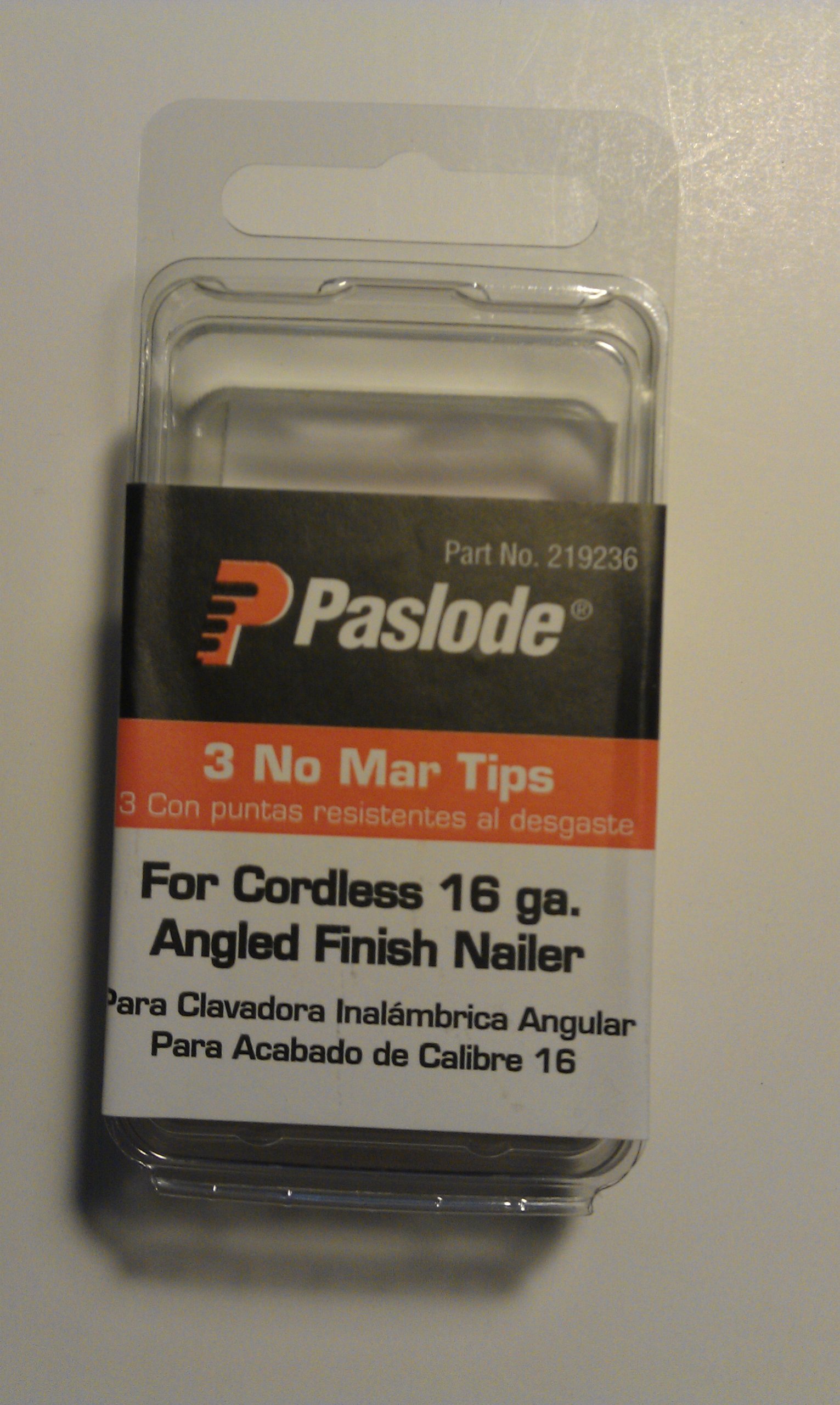 Paslode 219236 16 Gauge Angled Finish Nailer No Mar Tips