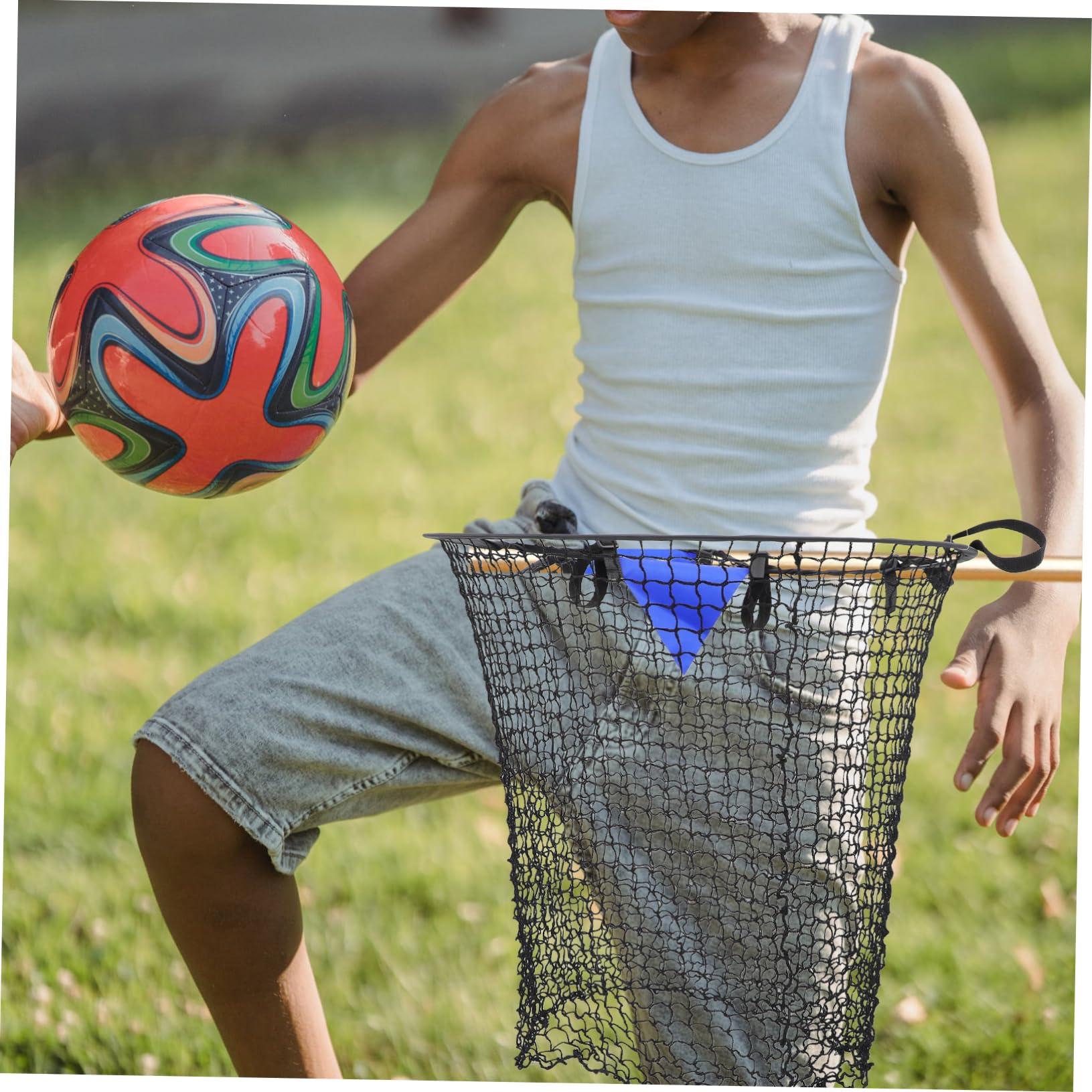 Sosoport Soccer Training Net for Football Practice Lightweight Portable Football Aim Net for Use for Family Games Backyard Fun Training Drills
