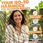 Mesh Hammock - Loop & Lounge Between Two Trees, Rope Hammocks for Outside Camping - No Stand Needed, 220 lb Capacity, Lightweight 13 oz Nylon Net Bed for Backyard Garden Patio Beach Travel, Dark Green