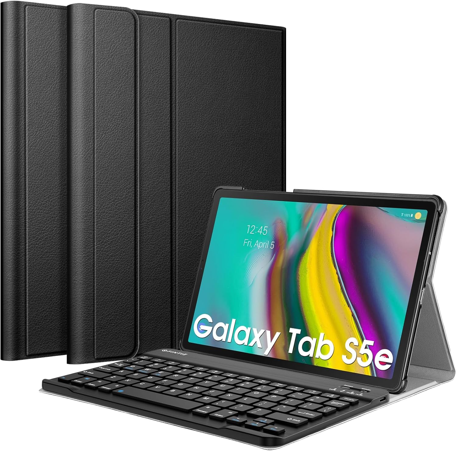 FINTIE Keyboard Case for Samsung Galaxy Tab S5e 10.5 2019 Model SM-T720/T725/T727, Slim Stand Cover w/Detachable Wireless Bluetooth Keyboard, Black