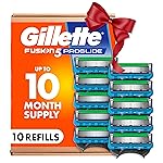 Gillette Fusion5 ProGlide Razor Refills for Men, 10 Razor Cartridges for FlexBall Razor Handle, 5-Blade Razor Blades, Precision Trimmer for Men
