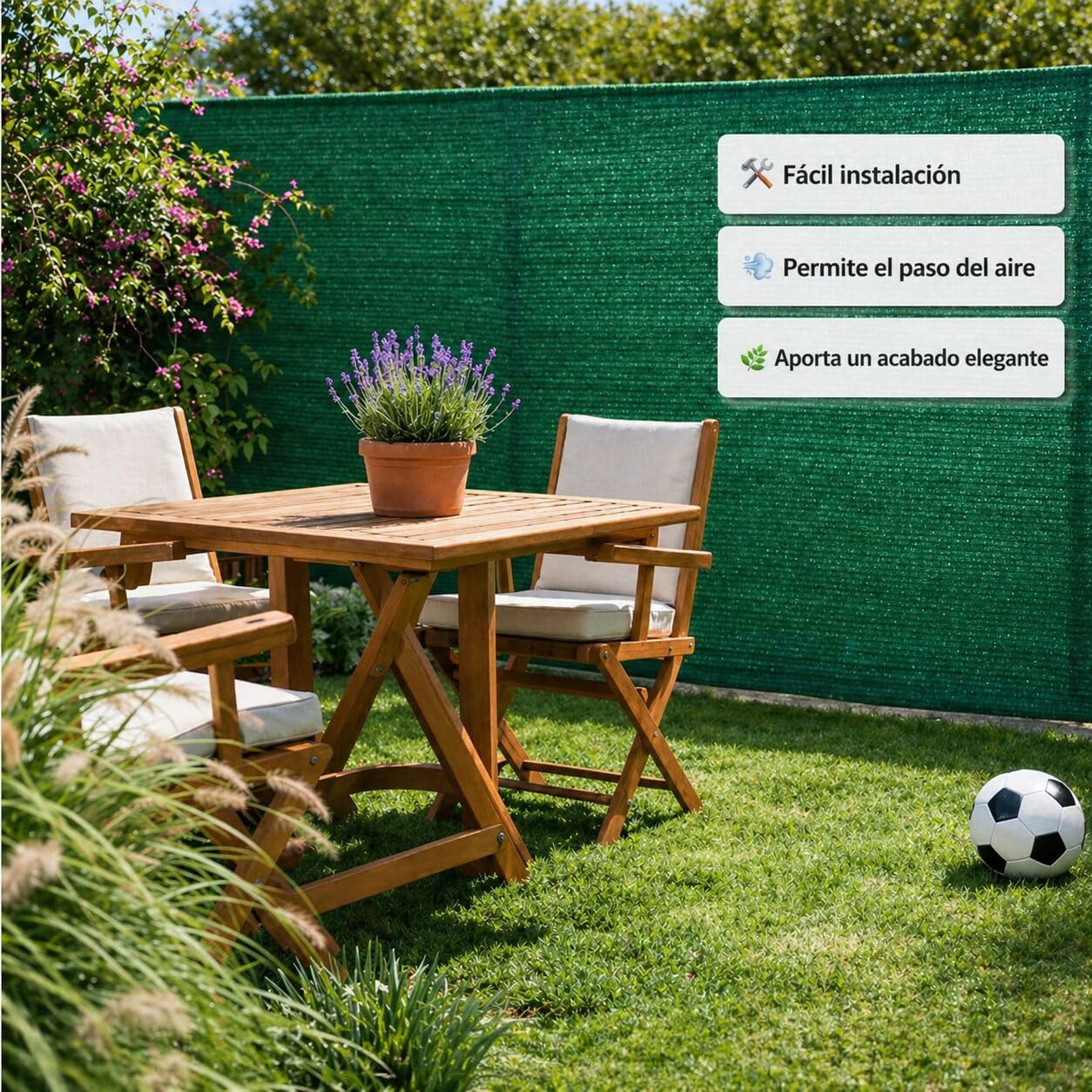 Lona Sombra Exterior Malla Sombreo Red para Vallas y toldos - Rollo Tela Ocultacion Jardin de Maya [Verde Ancho1m]