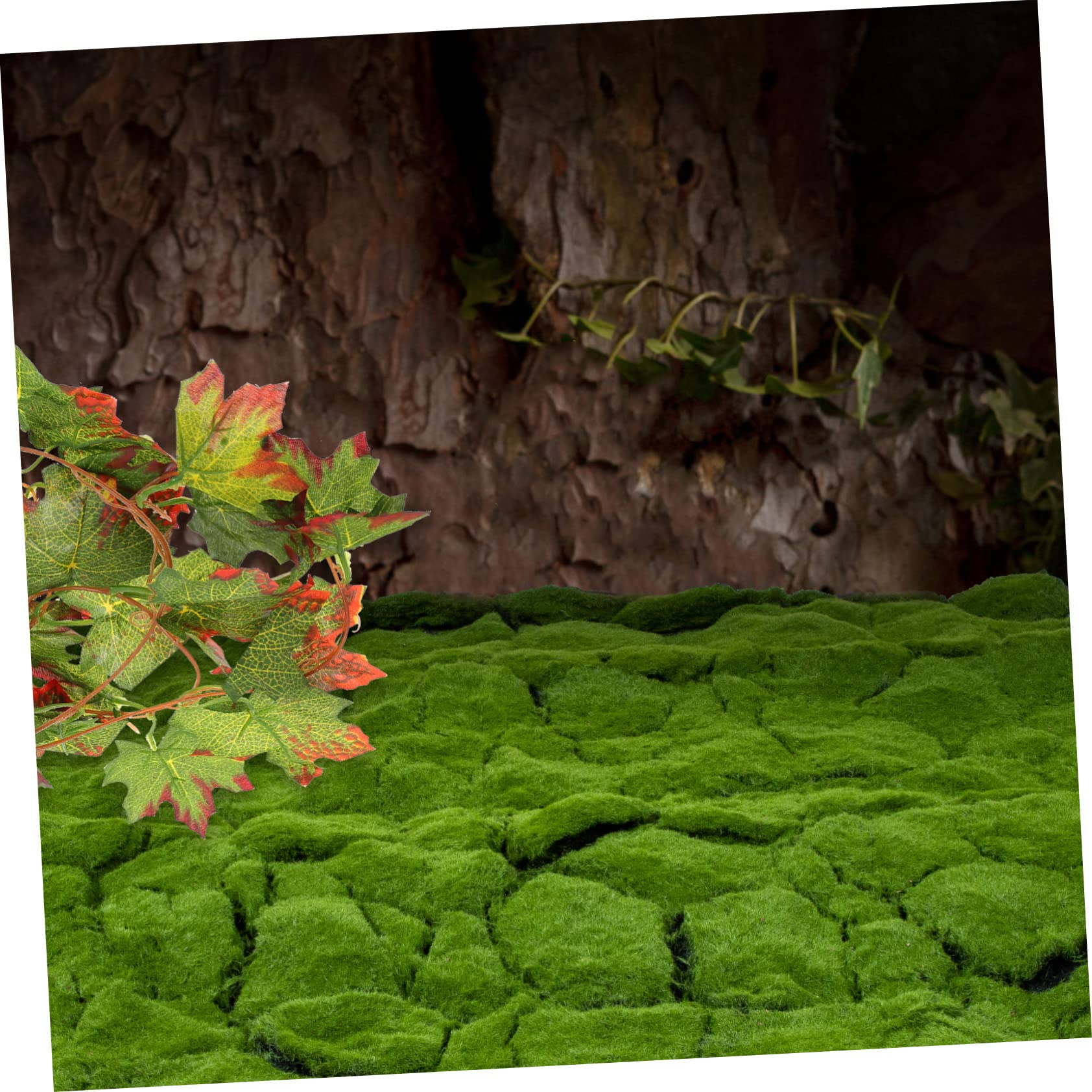 ULTECHNOVO Césped Artificial de Musgo Verde, Alfombra Simulada para Jardín