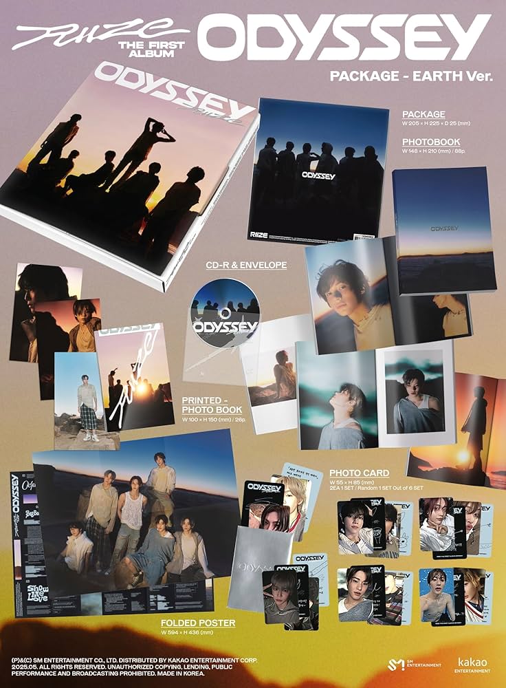 ［新品未開封］RIIZE odyssey package EARTH ver. Amazon.com: RIIZE ODYSSEY 1st Album with Tracking Sealed