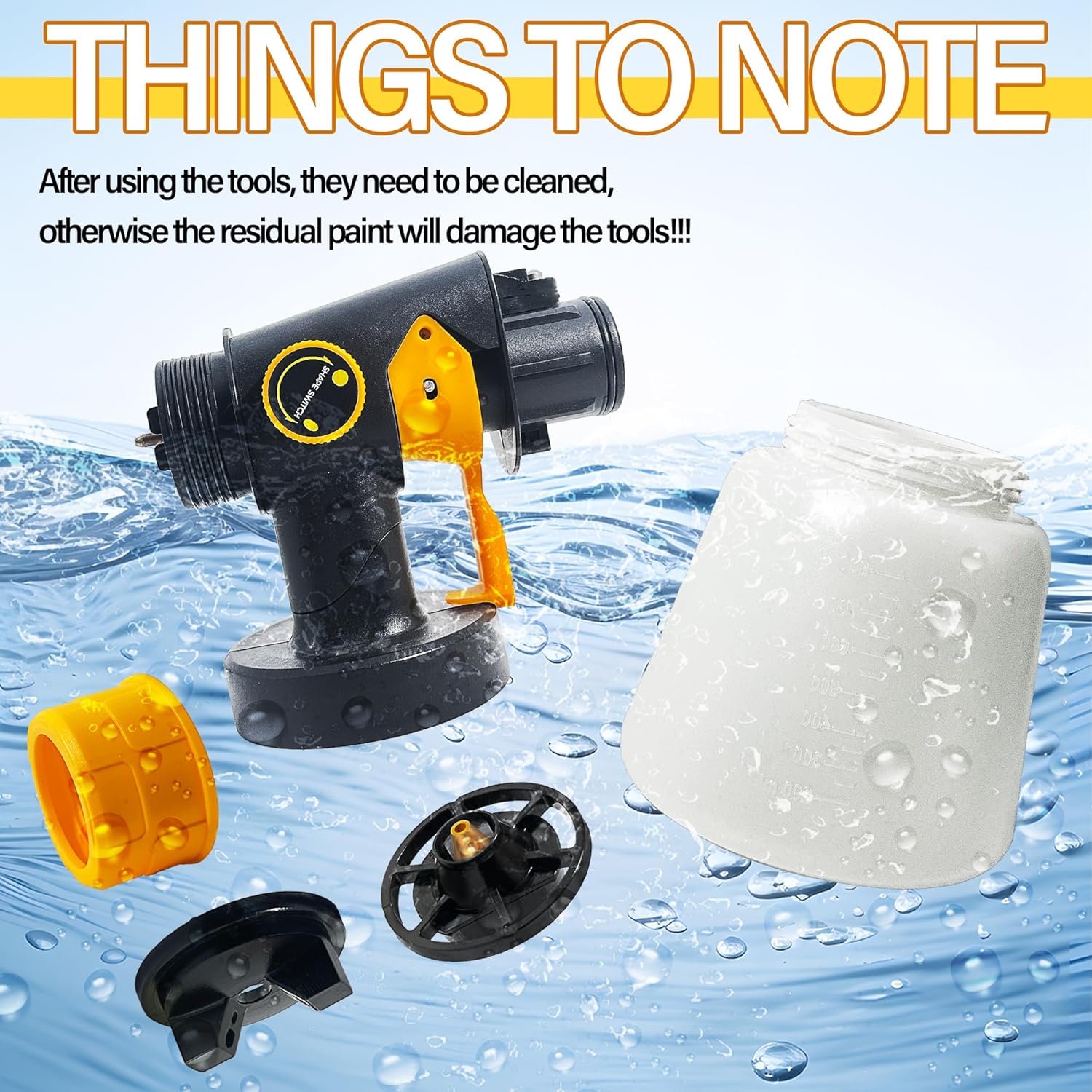 Paint Sprayer for Dewalt 20V MAX Battery,HVLP Spray Paint Gun with Motor and Copper Nozzle,600W Cordless Paint Sprayer for Home Interior and Exterior, House Painting(Tool Only)