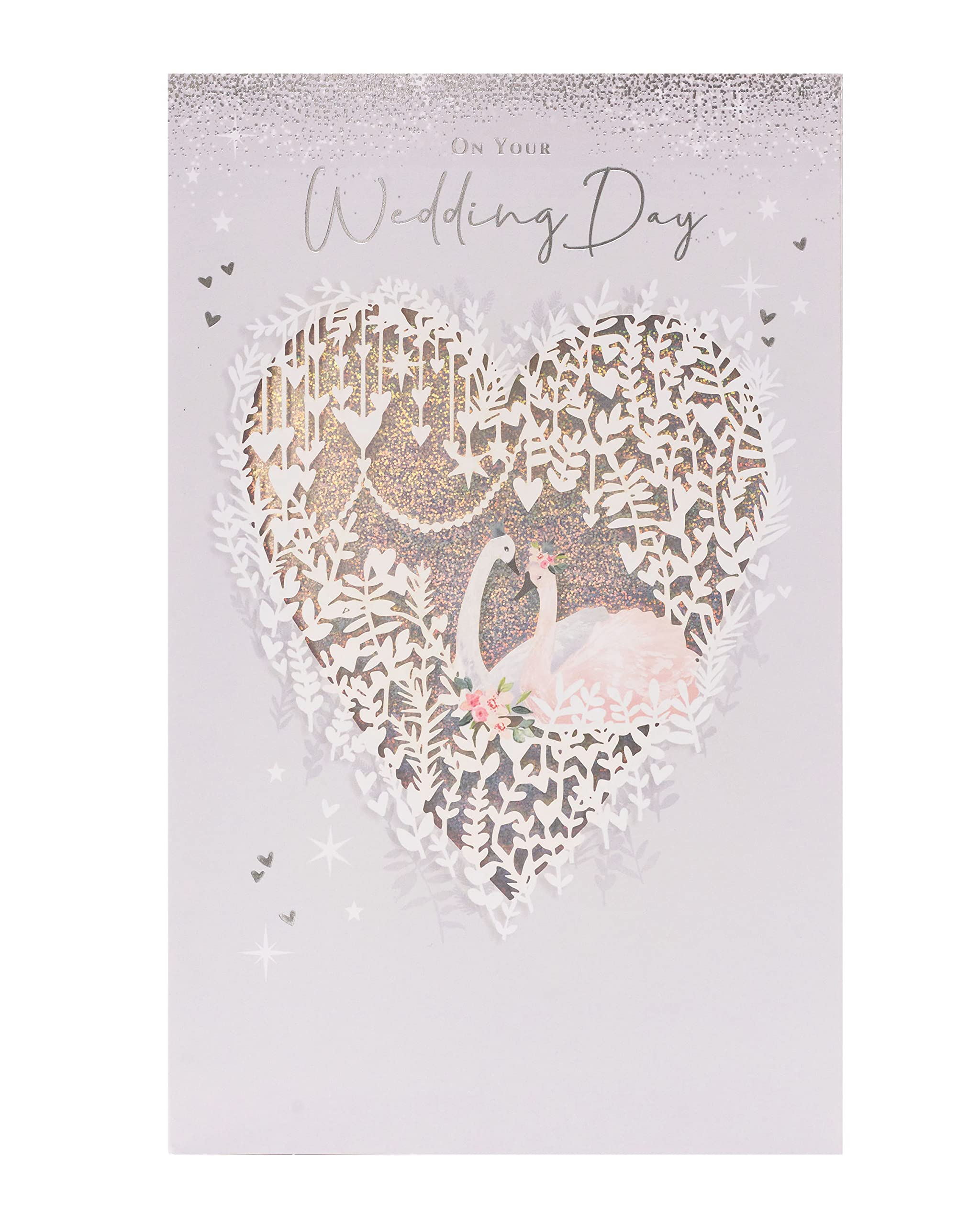 UK Greetings Wedding Card for Him/Her/Friend - Swan Design