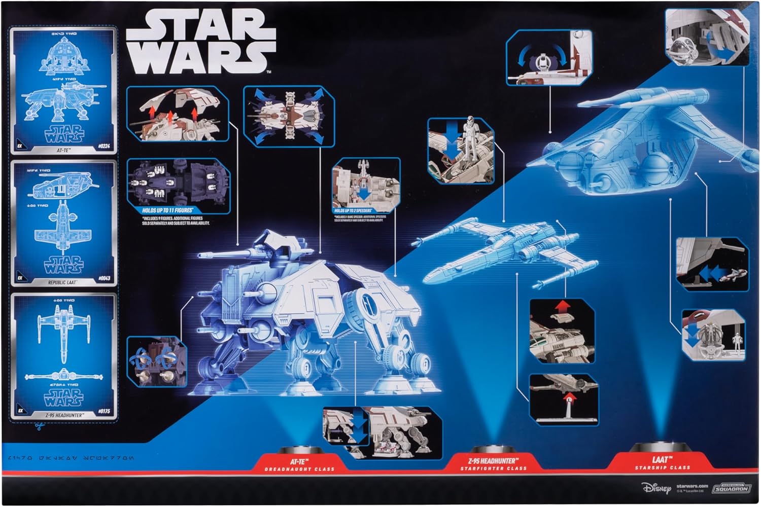 Star Wars Micro Galaxy Squadron Republic Attack Force Bundle Set - Deluxe Battle Pack with Five Vehicles Nine 1-Inch Micro Figure Accessories - Image 3