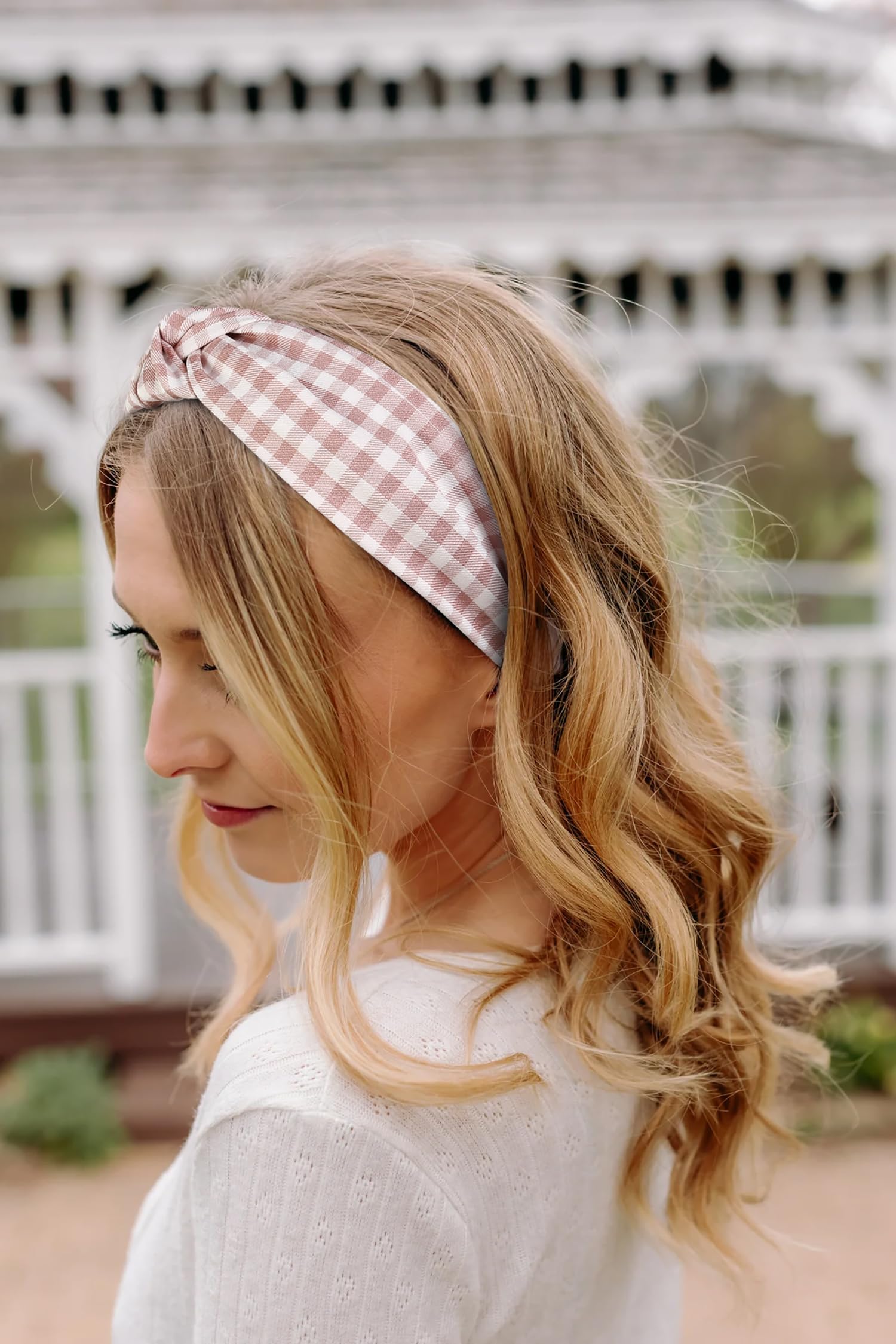 Amazing plaid headband Shopbop ? Plaid Check Padded Headband Tartan Casual Hairband for Women  main image 4