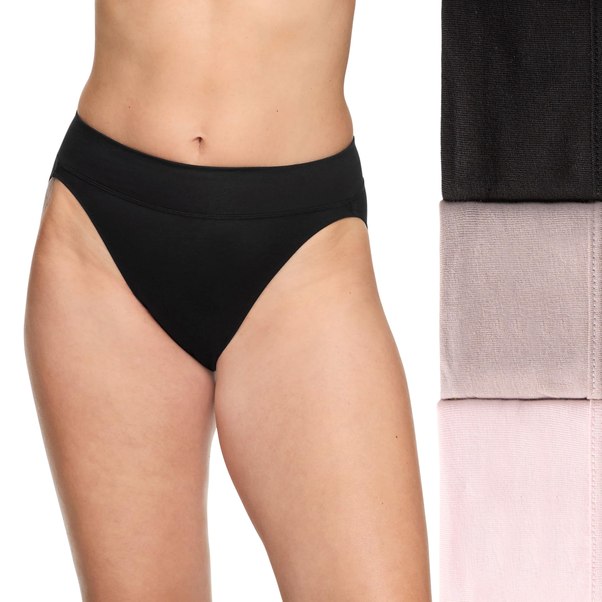 Warner's Women's No Pinching No Problems Dig-free Mid-waist 3-pack Hi-cut Rt4403p