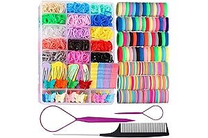 Teenitor Elastic Hair Accessories for Girls 6-8: Vibrant Hair Ties and Clips