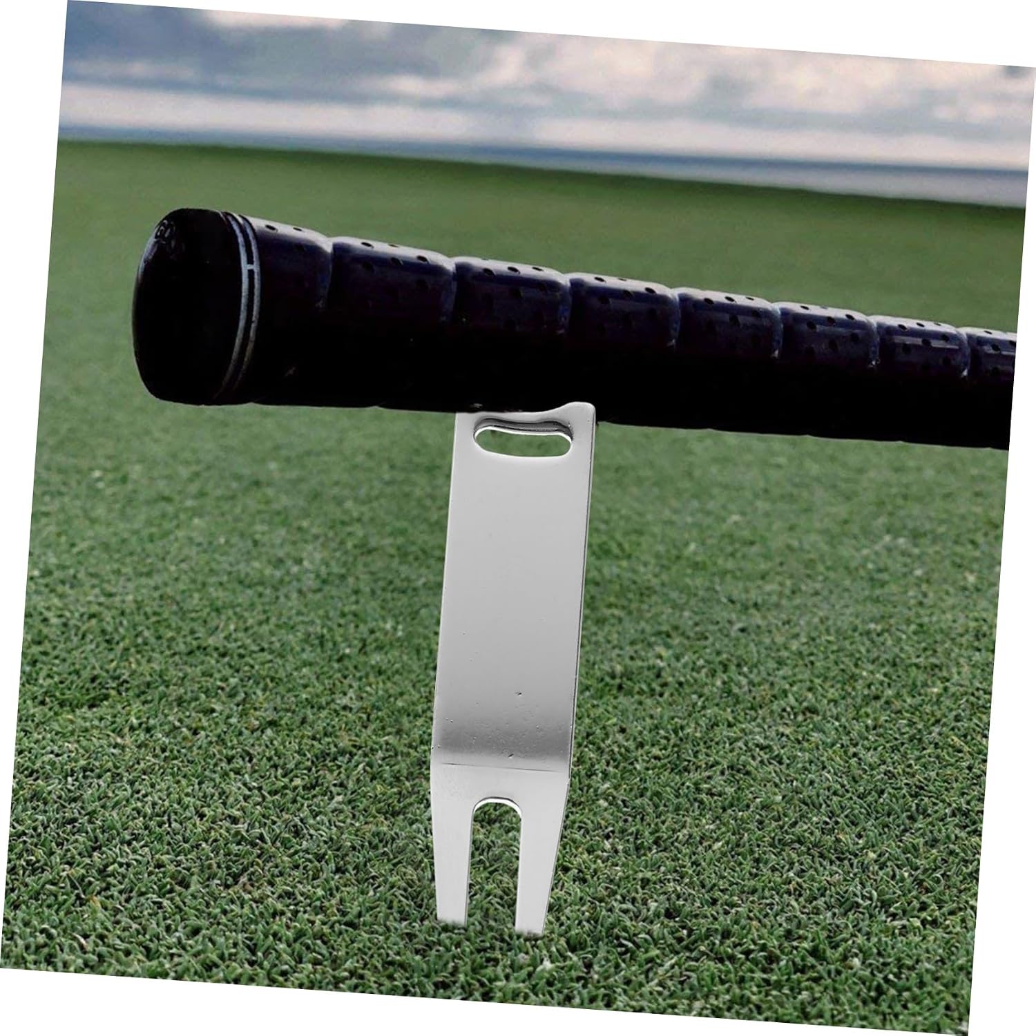6pcs Metal Golf Divot Repair Tools Set with Ball Marker Wear-Resistant Golf Lawn Repair Forks for On-Course Divot Fixing