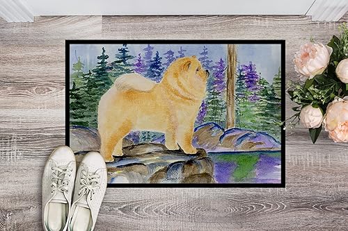 Miniatura 2 de Caroline's Treasures SS8003MAT Chow Chow - Tapete para puerta delantera, 18 x 27 pulgadas, para interiores y exteriores, para entrada,