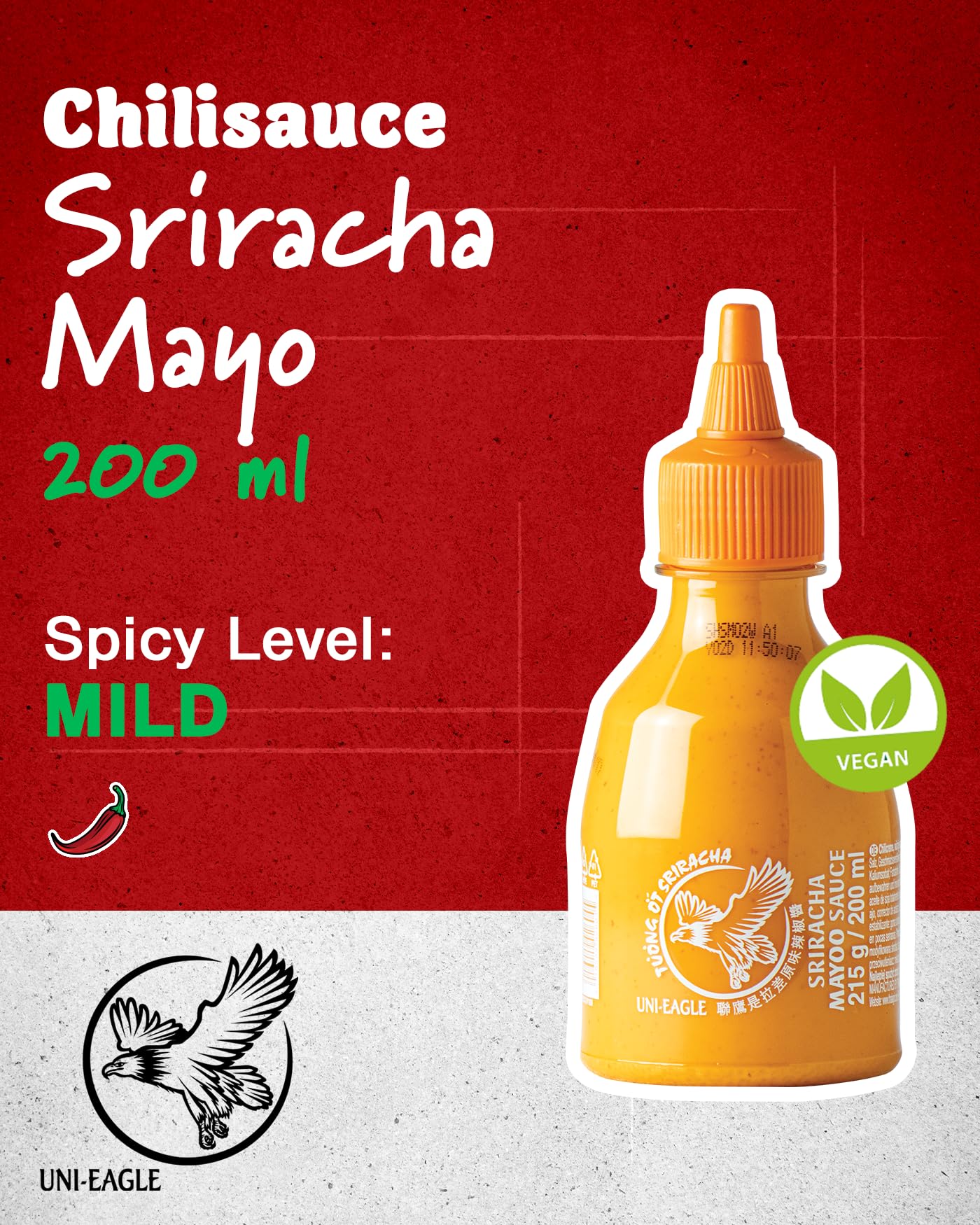 UNI-EAGLE Salsa de chile, sriracha, mayonesa 215g