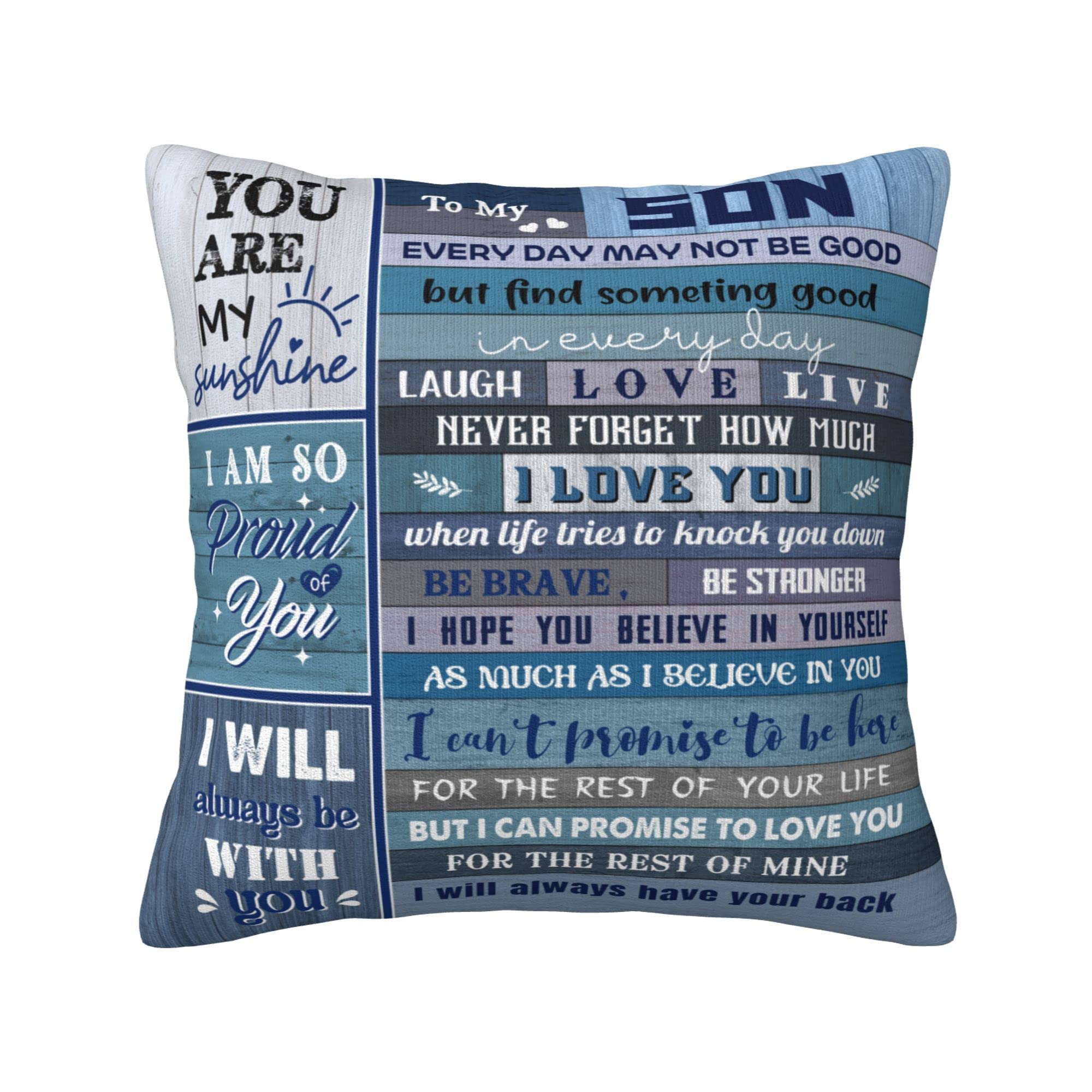 Aotbuort Best Gifts for Son Birthday, 2026 Graduation Son Gift from Mom Dad, Fathers Day to My Sons Gift, Sons Grown Gift Ideas, Birthday Gifts for Sons Adult Throw Pillow Cover 18x18 Inches