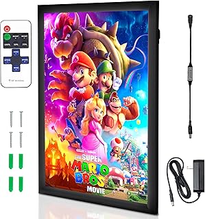 NexaFrame LED Backlit Movie Poster Frame - 16 x 24 Black Cinema Box for ...