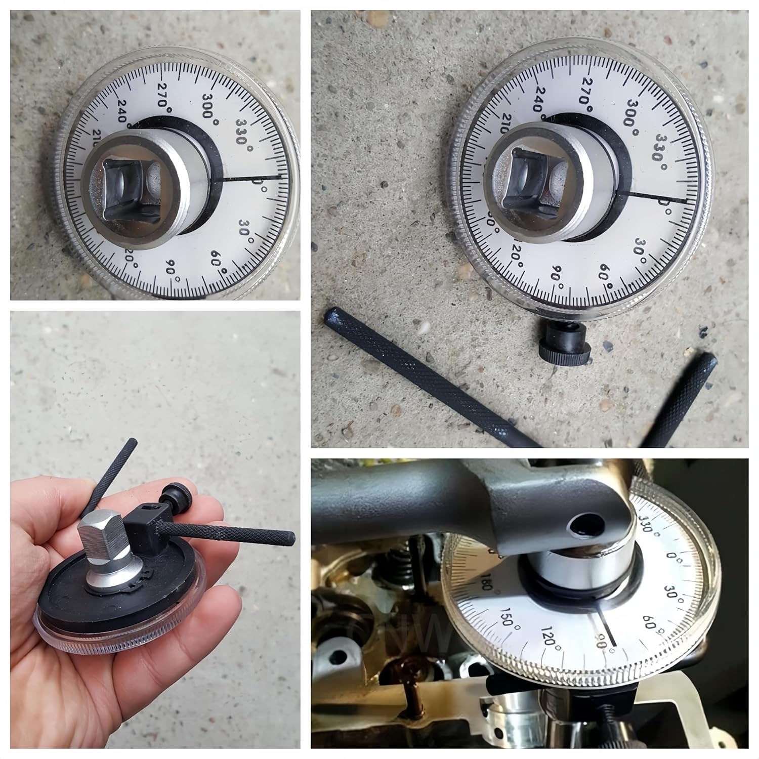 Misuratore Dell'Angolo Di Coppia 1/2",Misuratore Di Angolo Rotativo Per Auto,Chiave Dinamometrica Ad Angolo Di Misurazione Dell'Angolo Di 360 Gradi,Strumento Di Coppia Angolare
