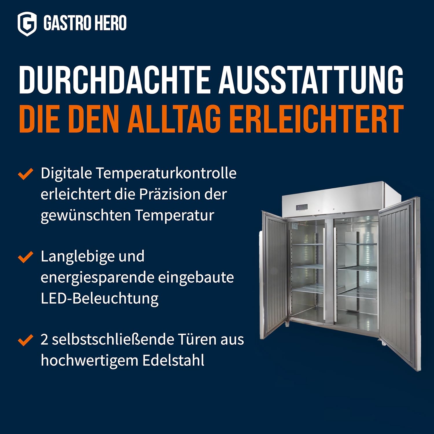 GastroHero Refrigerator features graphic