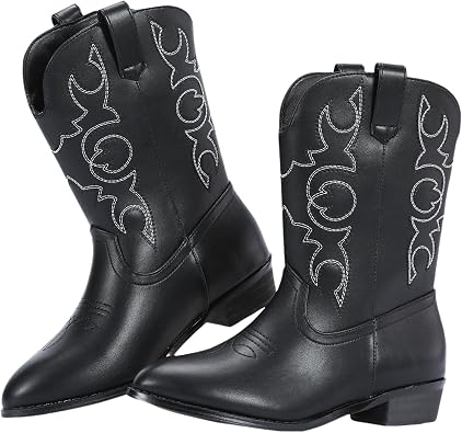 RLW Kids Cowboy Boots for Boys Girls, Riding Western Cowgirl Boot for Toddler Youth Big Kid