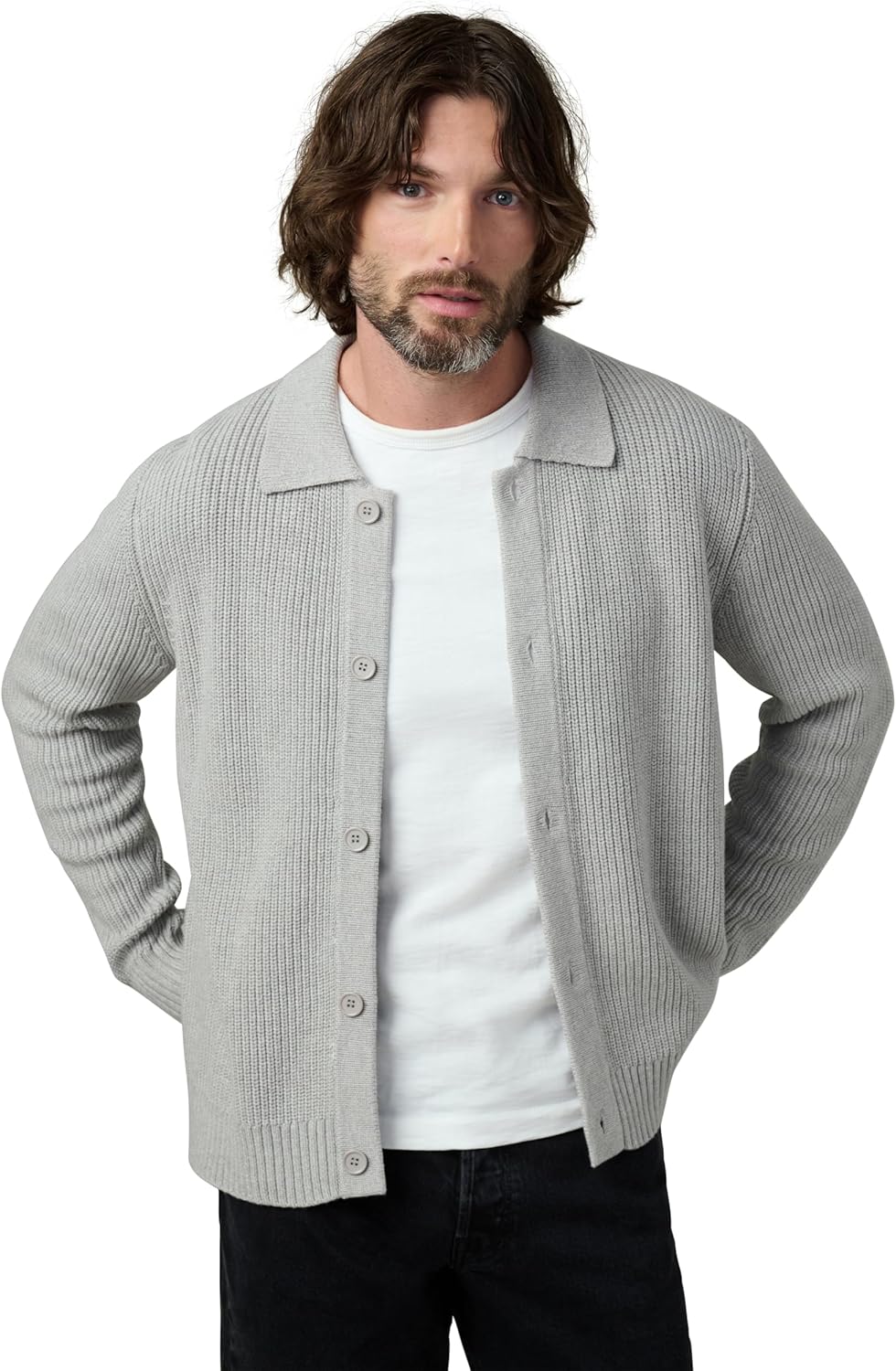 Joe's Jeans Mens Cassian Full Button Cardigan - Image 2