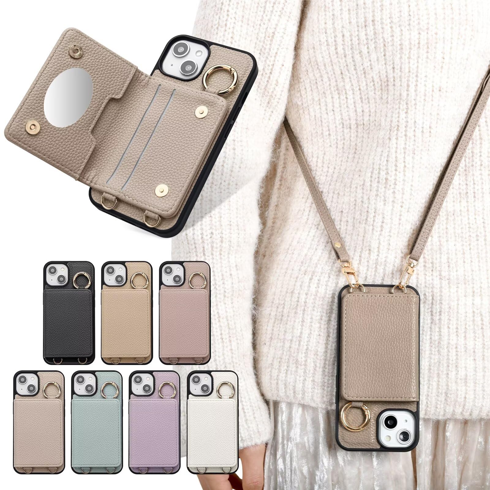 Amazon.co.jp: Freezun iPhone 12/12Pro 手帳型 ケース ショルダー