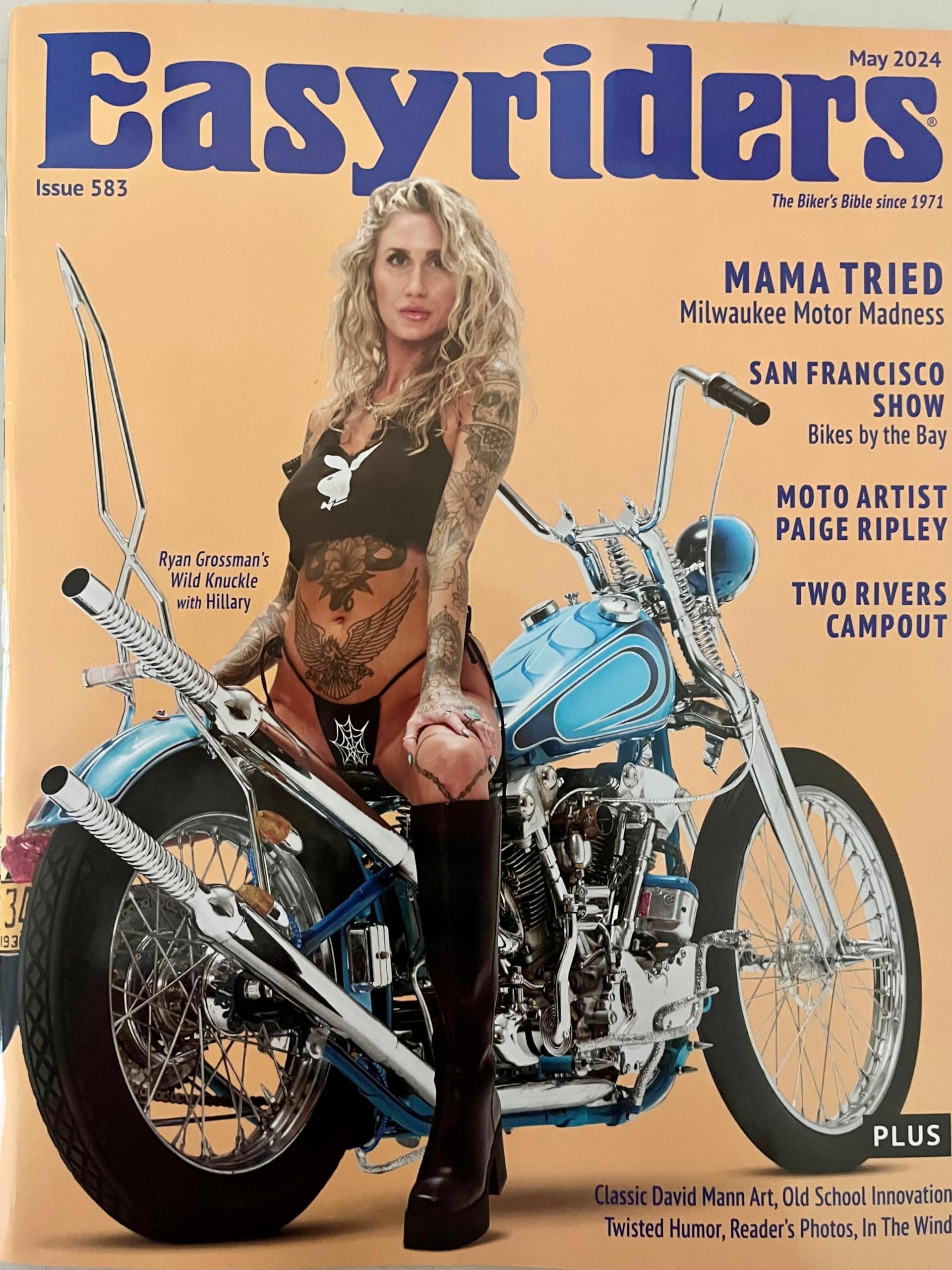 EasyRiders Magazine (May 2024 Issue 583) Ryan Grossman's Wild Knuckle with Hillary Single Issue Magazine