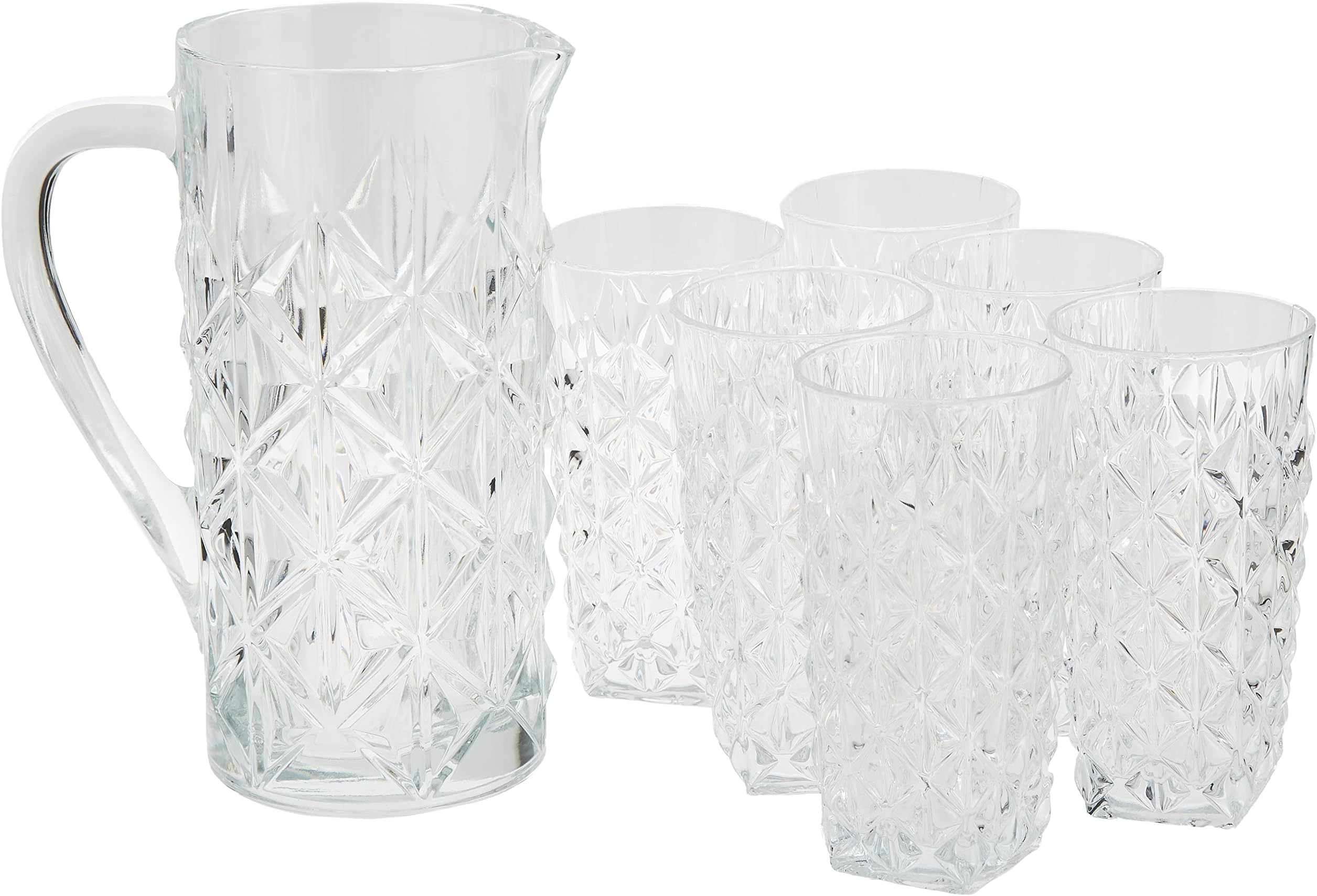 RCR Set Of 7 Enigma Drinkware Set, Clear