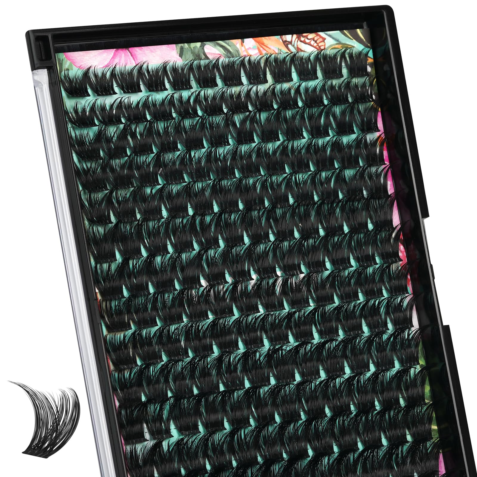 Ciglia finte effetto bagnato, 168 pezzi, ultrasottili, extension per ciglia, ciglia lunghe e appuntite stile anime (tulipano, C 10-18 mm)