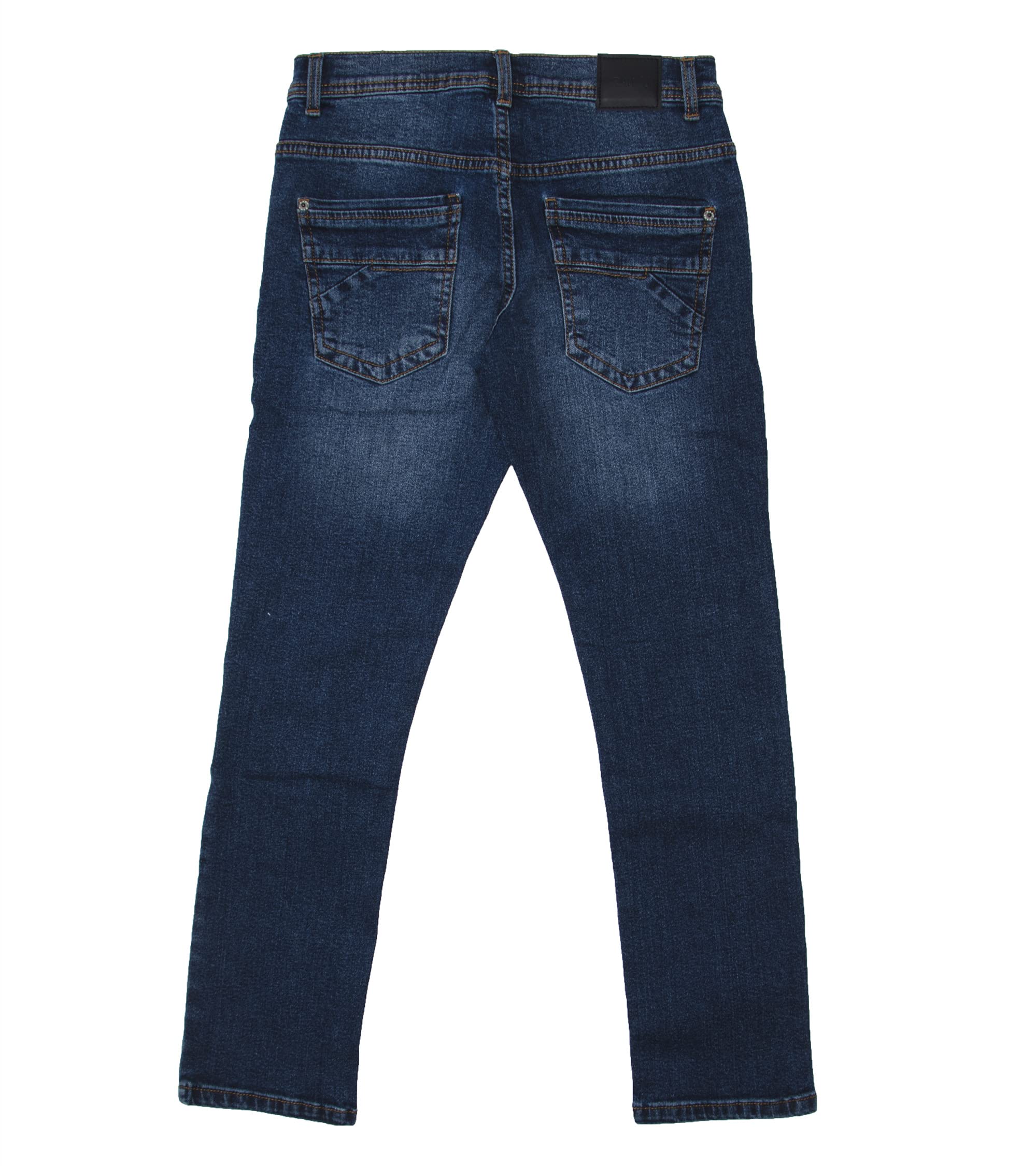X Ray Slim Fit Stretch Jeans, Fashion Rips Destroyed Distressed Denim Pants for Boys Bambino