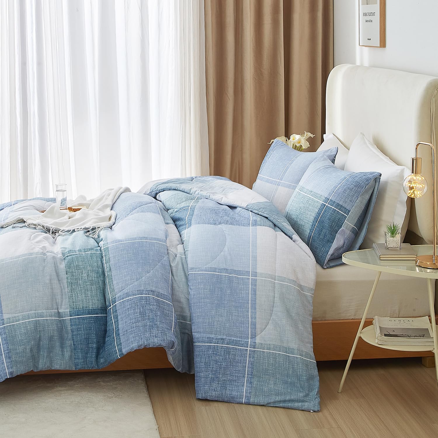 ZHH E-COMMERCE Down Conforter for Boy Girl Full Star Quilt Double Bedding Set Bedroom Bed in a Bag for All Seasons (1 Duvet and 2 Pillowcases)