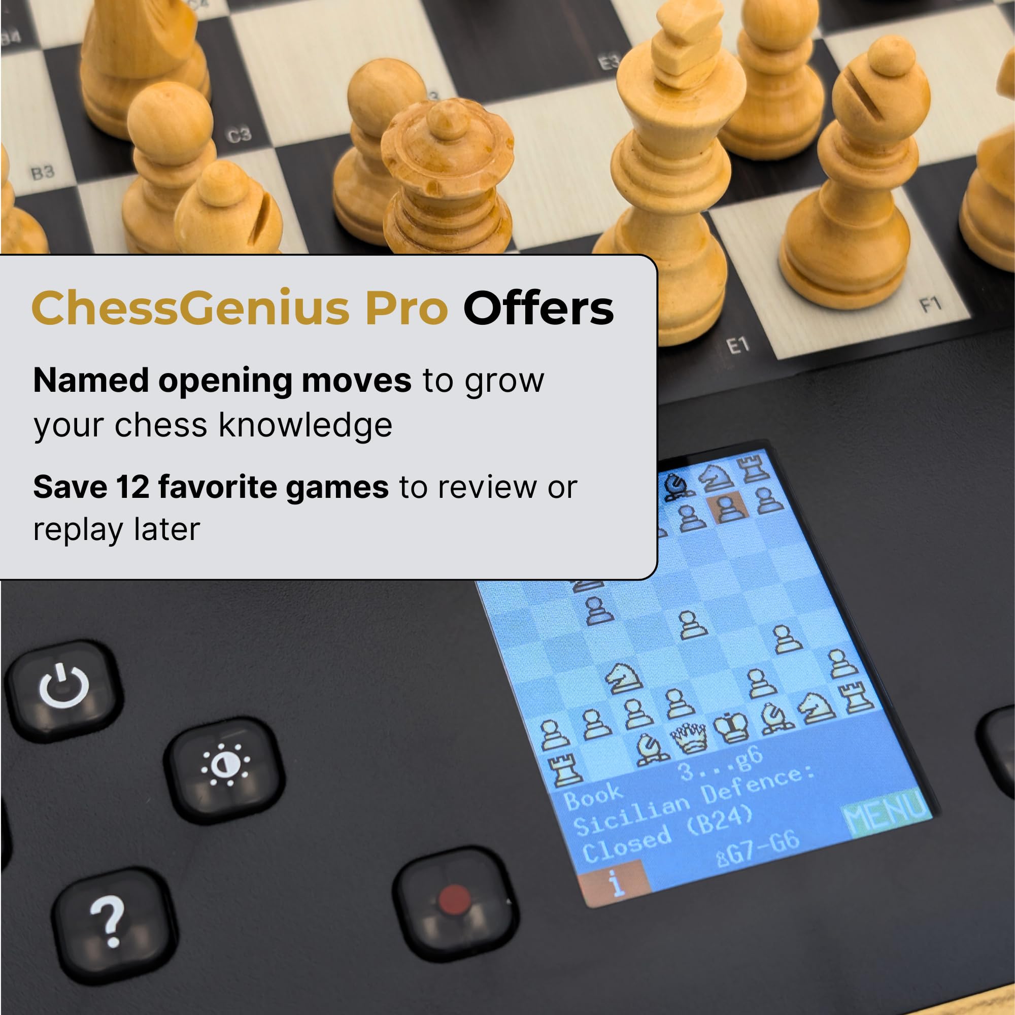 Millennium Schachcomputer ChessGenius Pro Wood Edition: Der elegante Schachfreund für Hobbyspieler