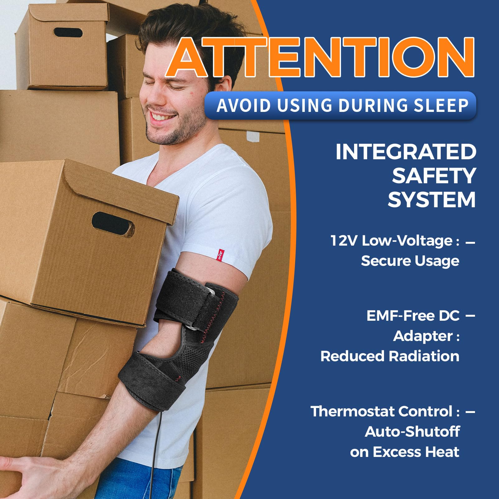 Elbow Heating Pad with DualMode Heating, Heating Pad for Elbow Arm for Tendonitis and Tennis