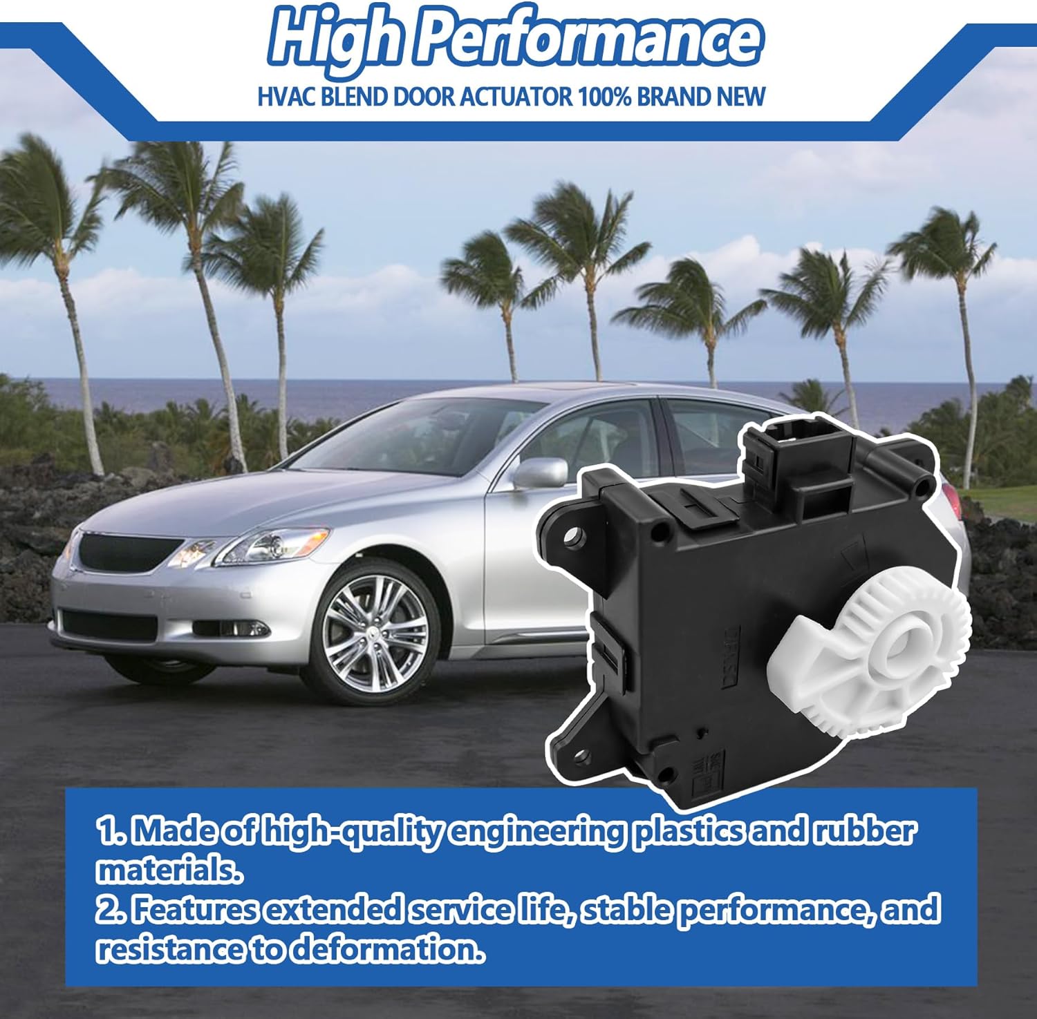 HVAC Blend Door Actuator Fit for Toyota Camry 2006-2011 Highlander 2007 for Lexus ES350 ES300H 2006 2012 RX350 RX450H 2008 Replace 87106-33260 063800-0172 063800-2630