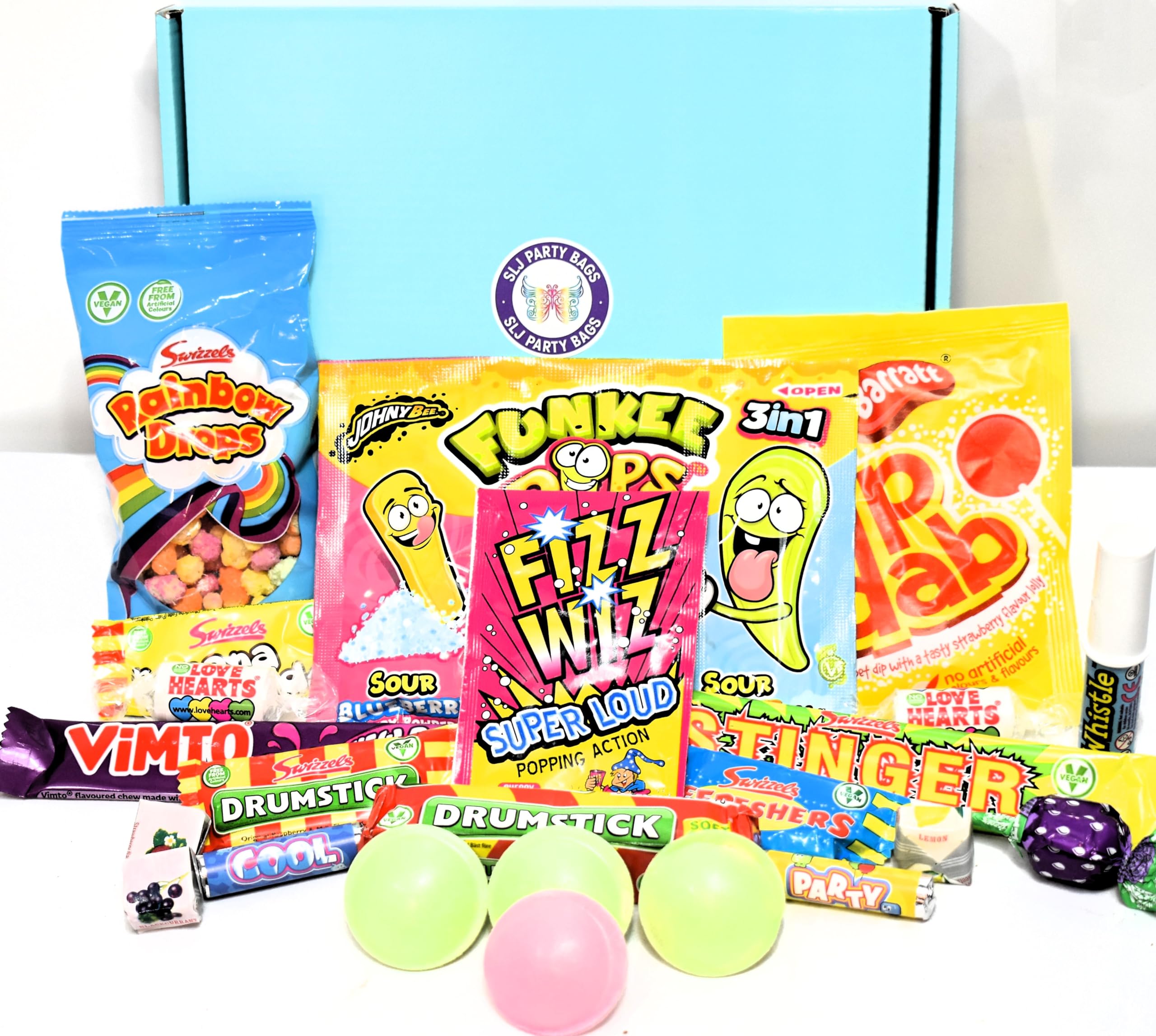 Classic Retro Vegan Sweets Mini Letter Box Treat Gift Box - Filled with Sweet Classics. Ideal Token Gift for Birthdays, Christmas, Get Well Soon & a little treat just for you!